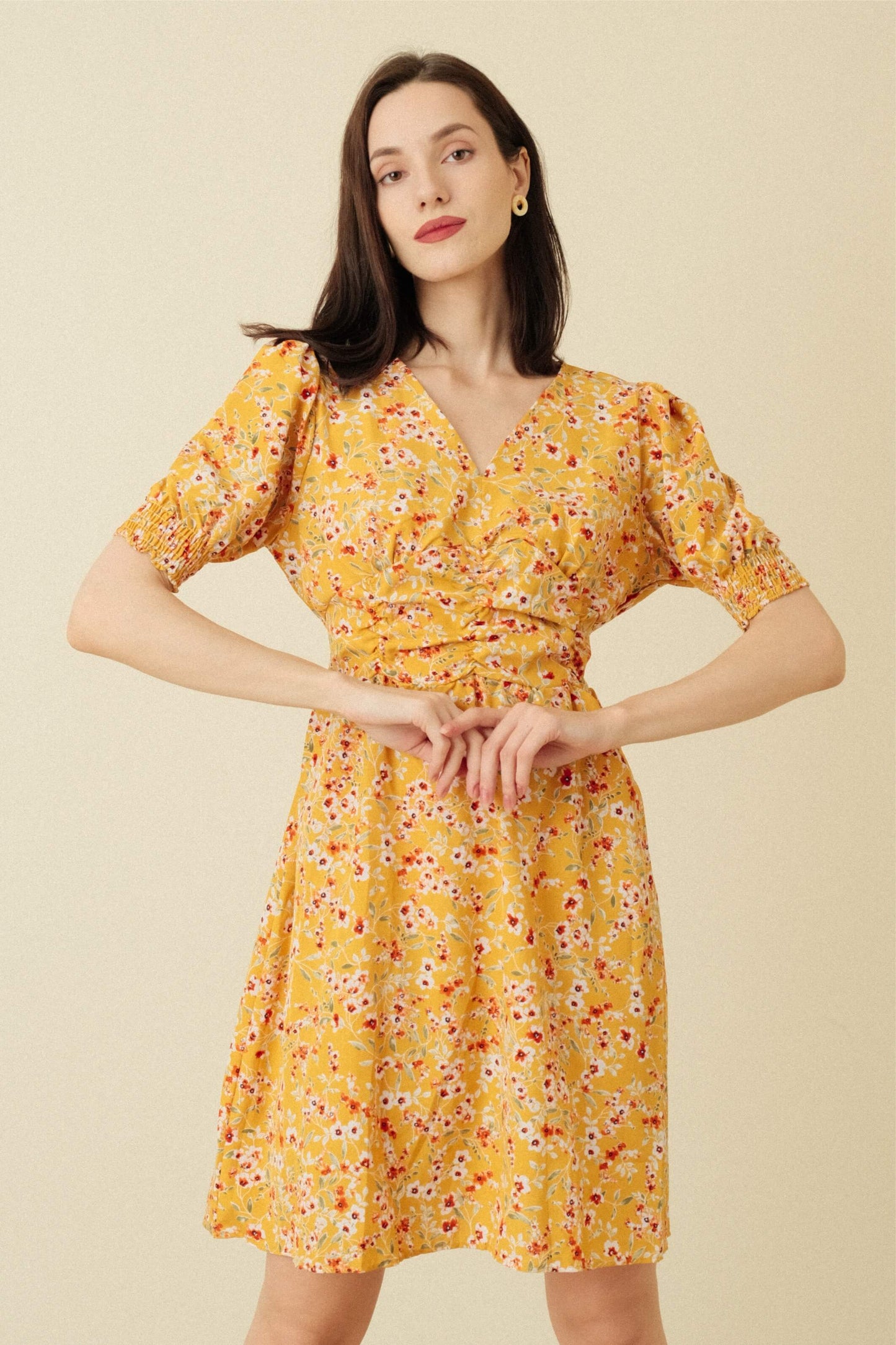 LAYLA DRESS IN MUSTARD