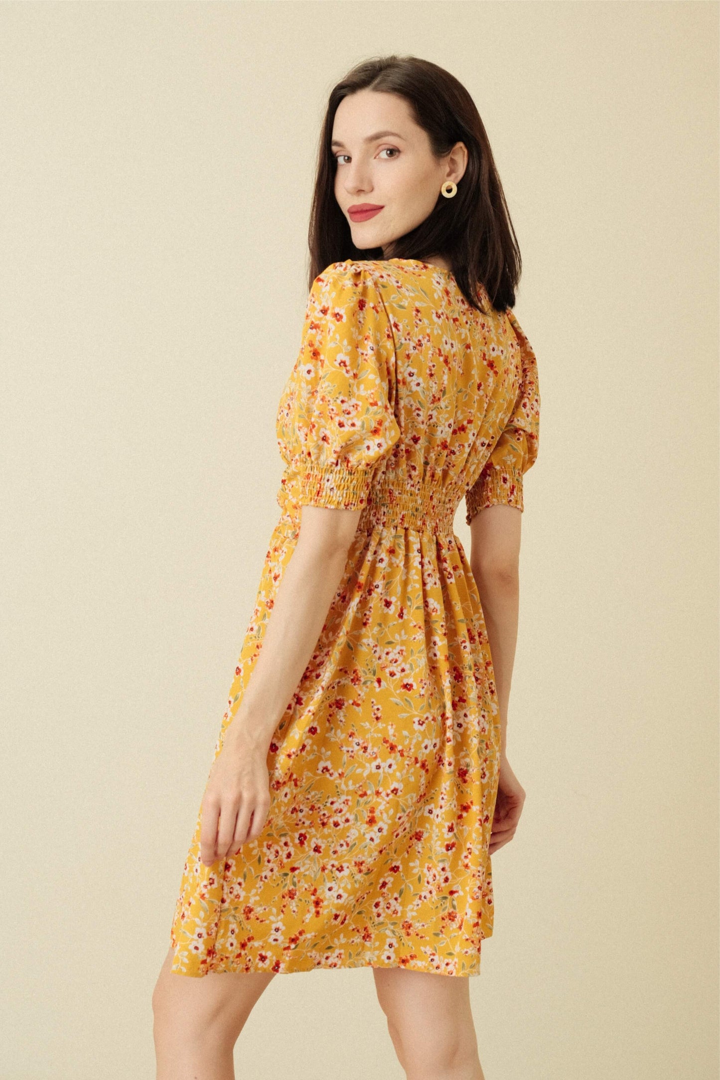 LAYLA DRESS IN MUSTARD