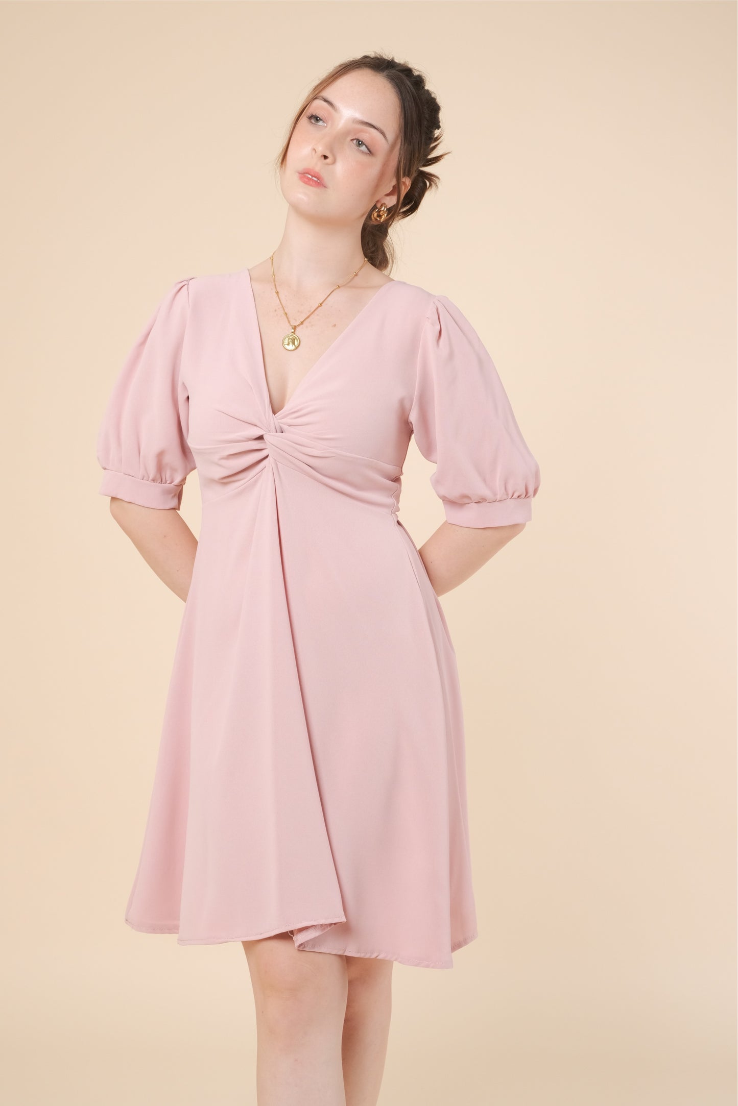 CHARLOTTE DRESS IN BLUSH PINK