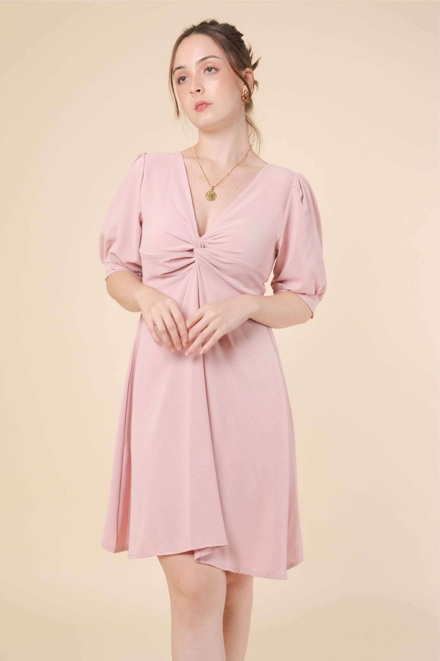 CHARLOTTE DRESS IN BLUSH PINK