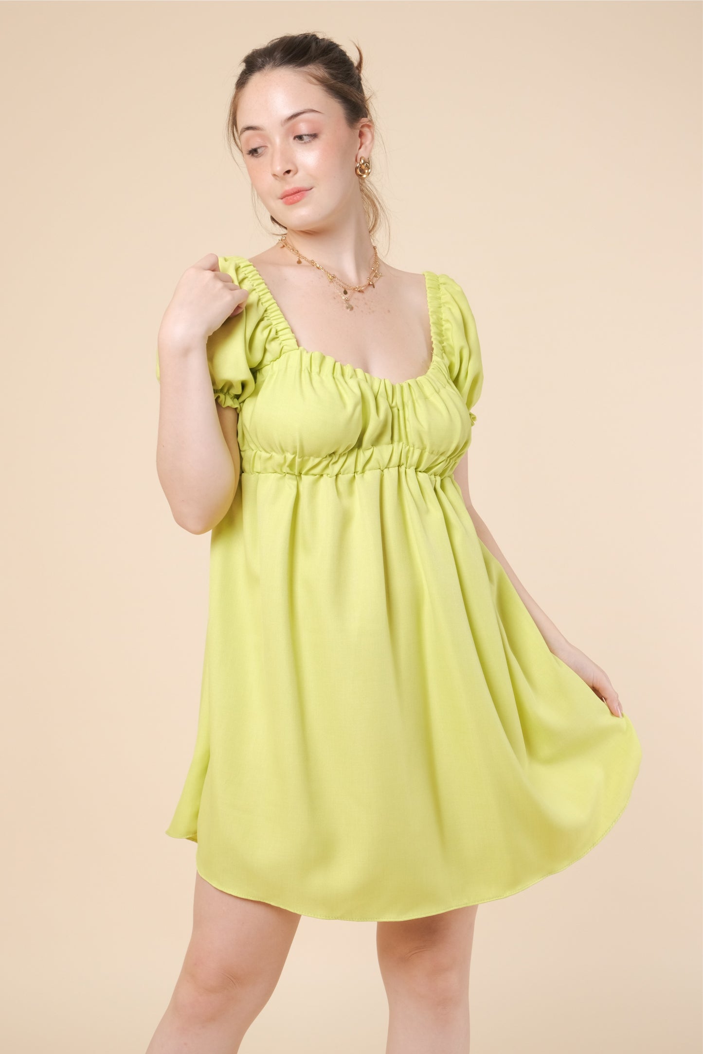 MAXINE DRESS IN LIME