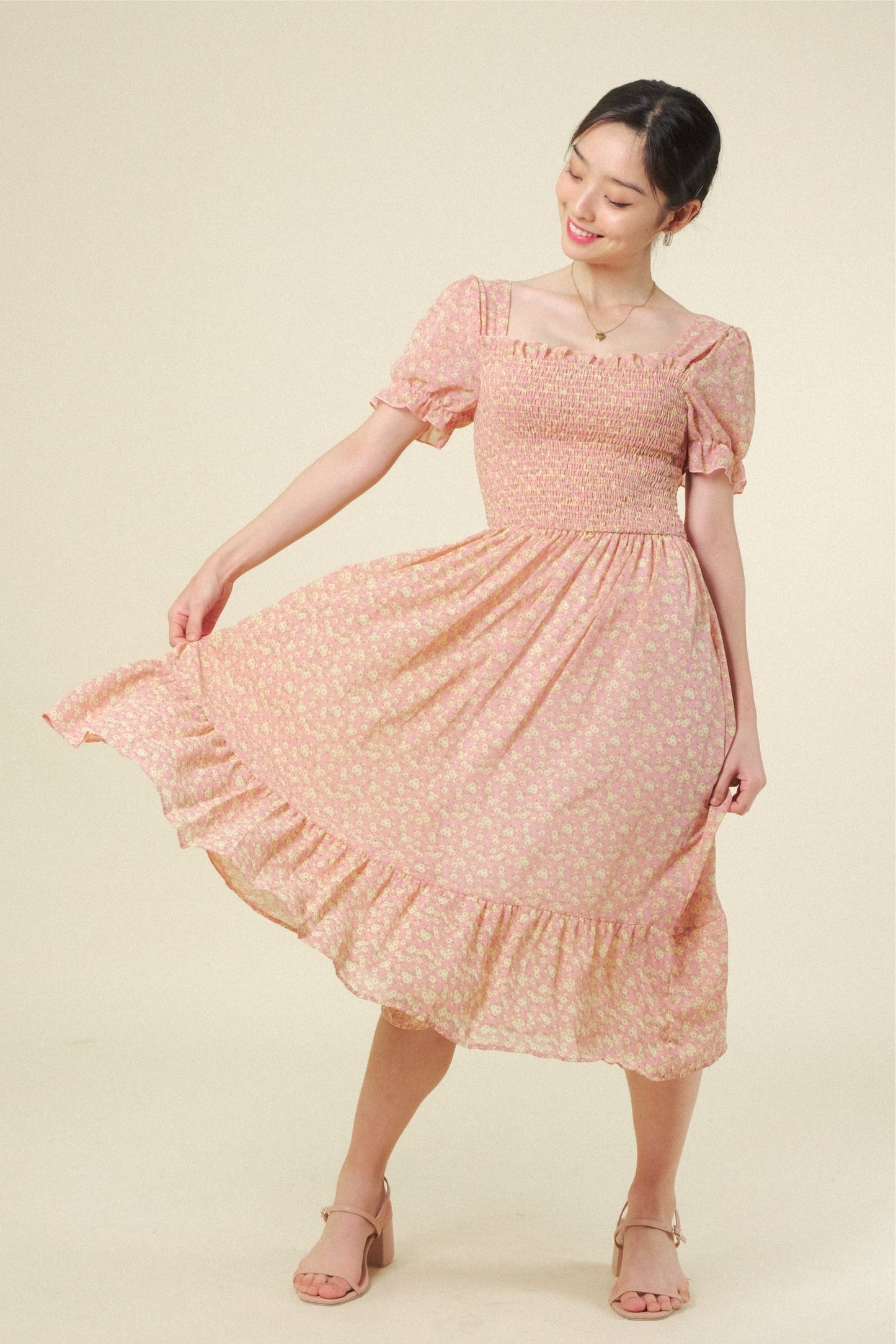 TIFFANY DRESS IN DUSTY PINK