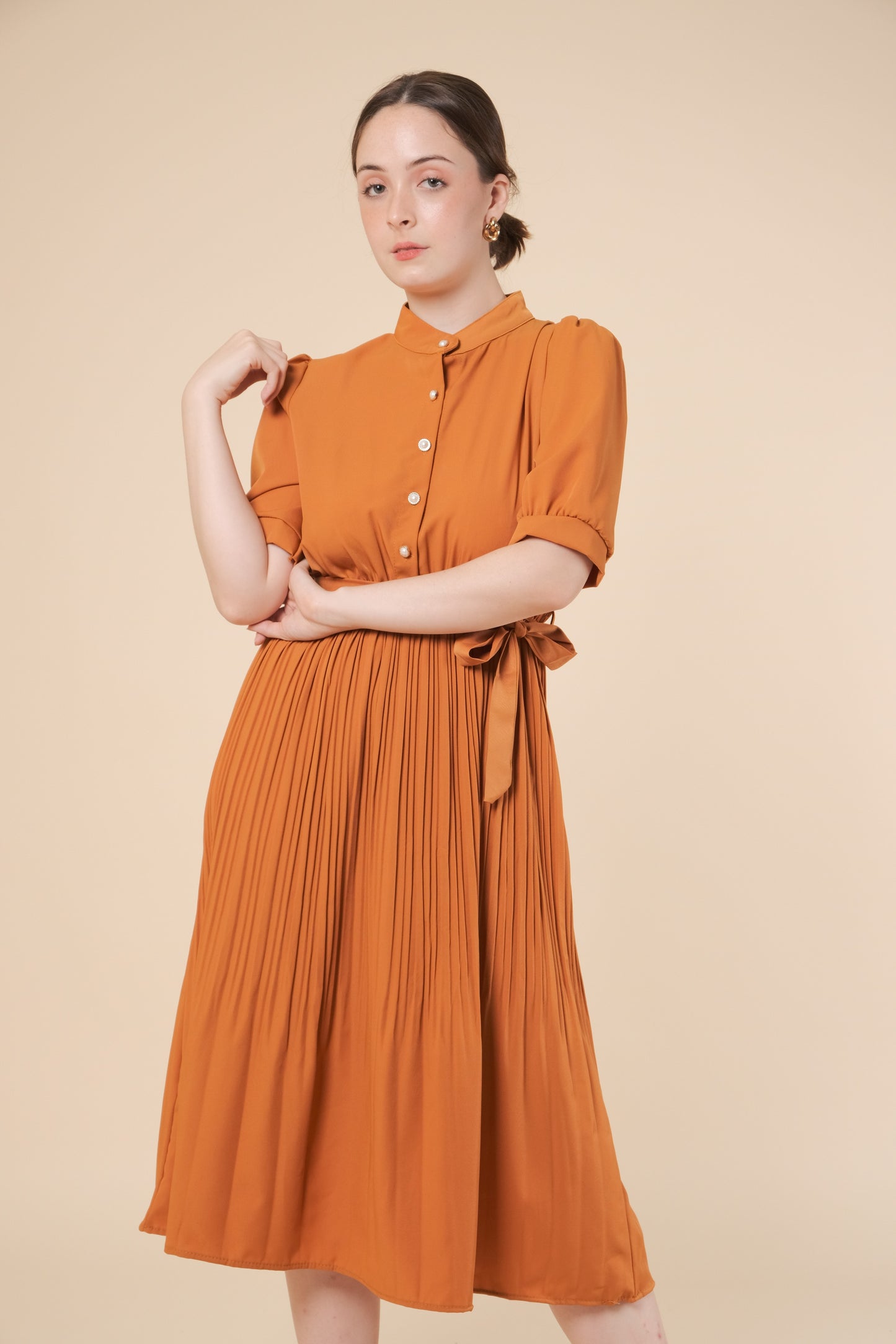 ARYA DRESS IN TANGERINE