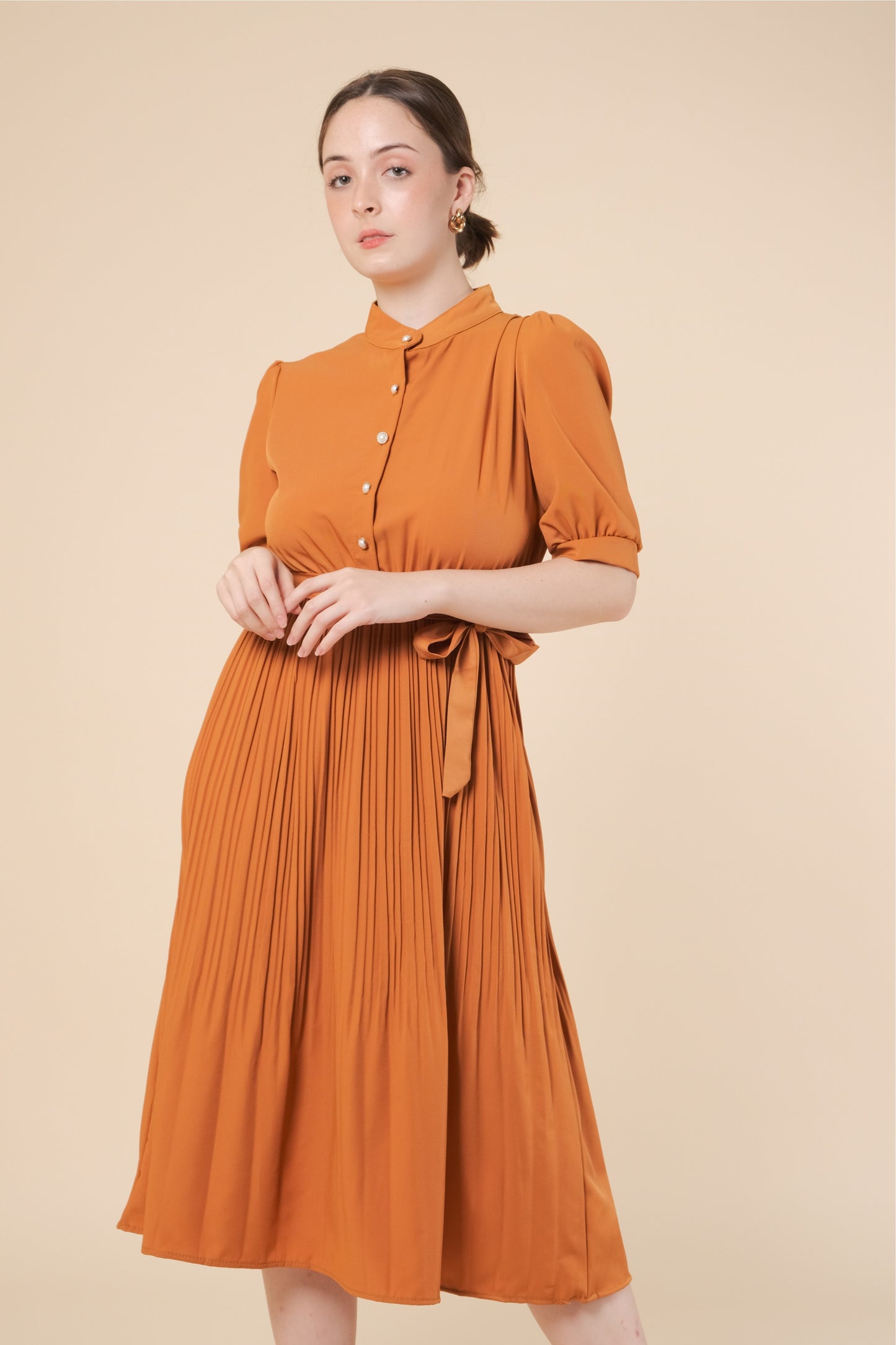 ARYA DRESS IN TANGERINE