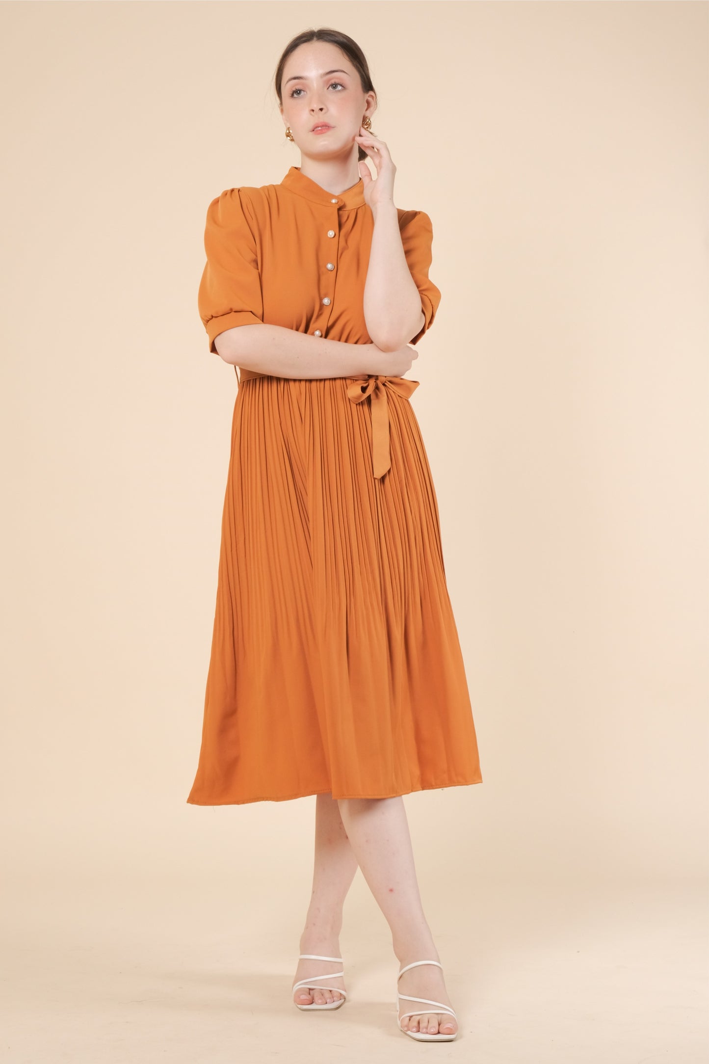 ARYA DRESS IN TANGERINE