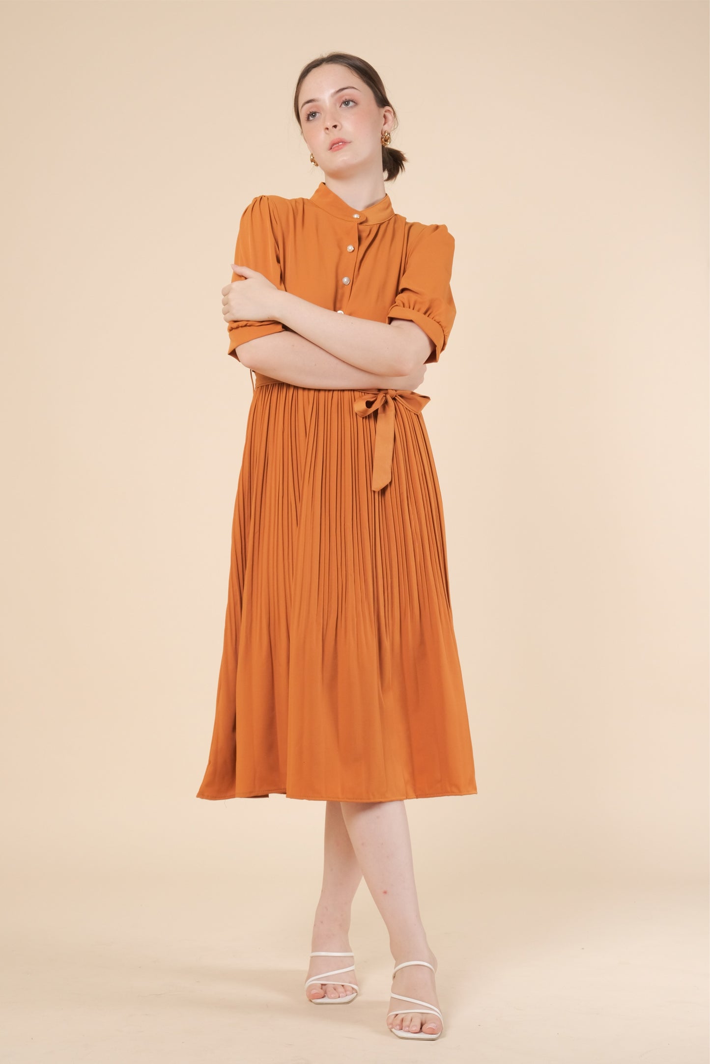 ARYA DRESS IN TANGERINE