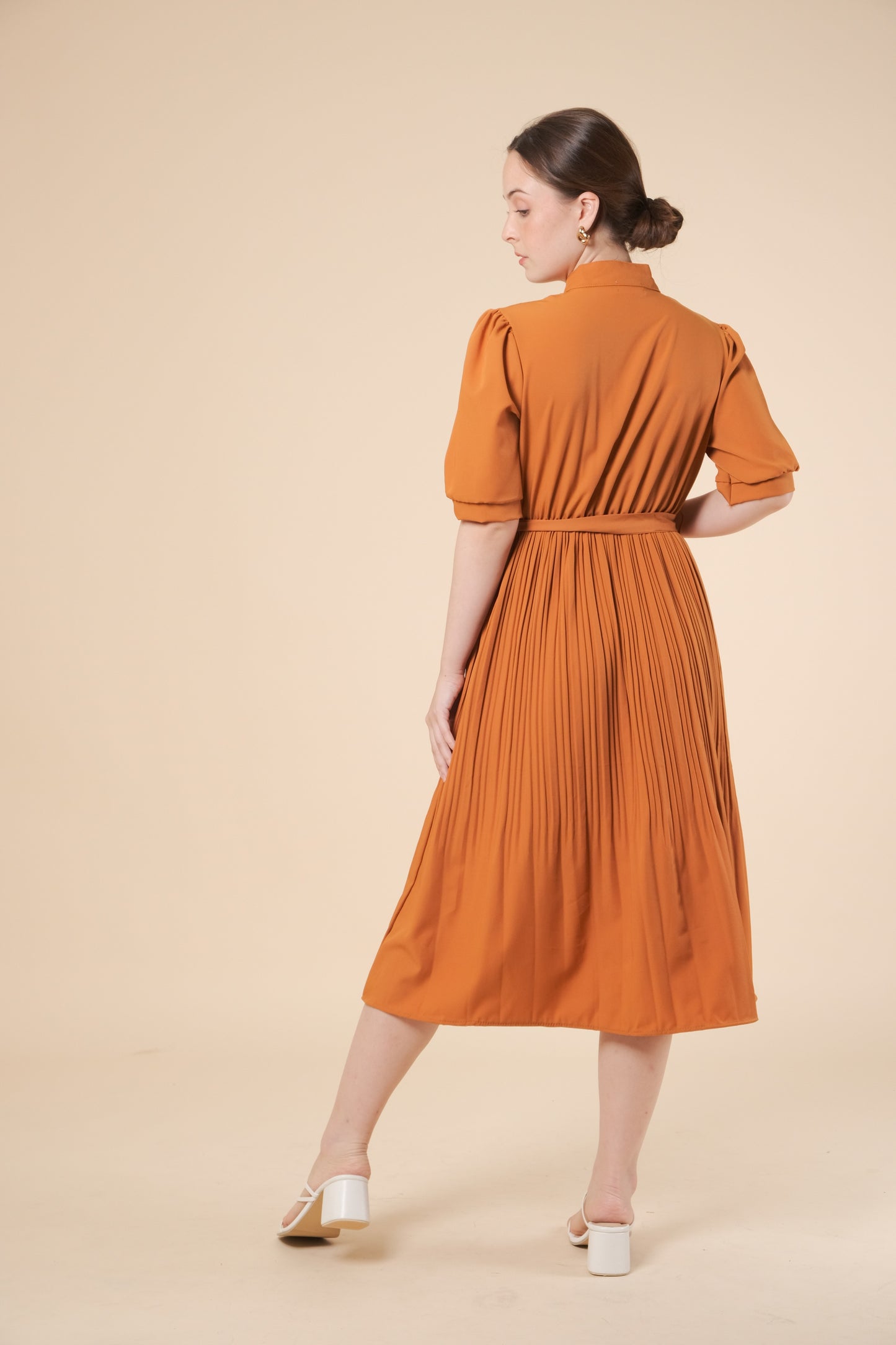 ARYA DRESS IN TANGERINE