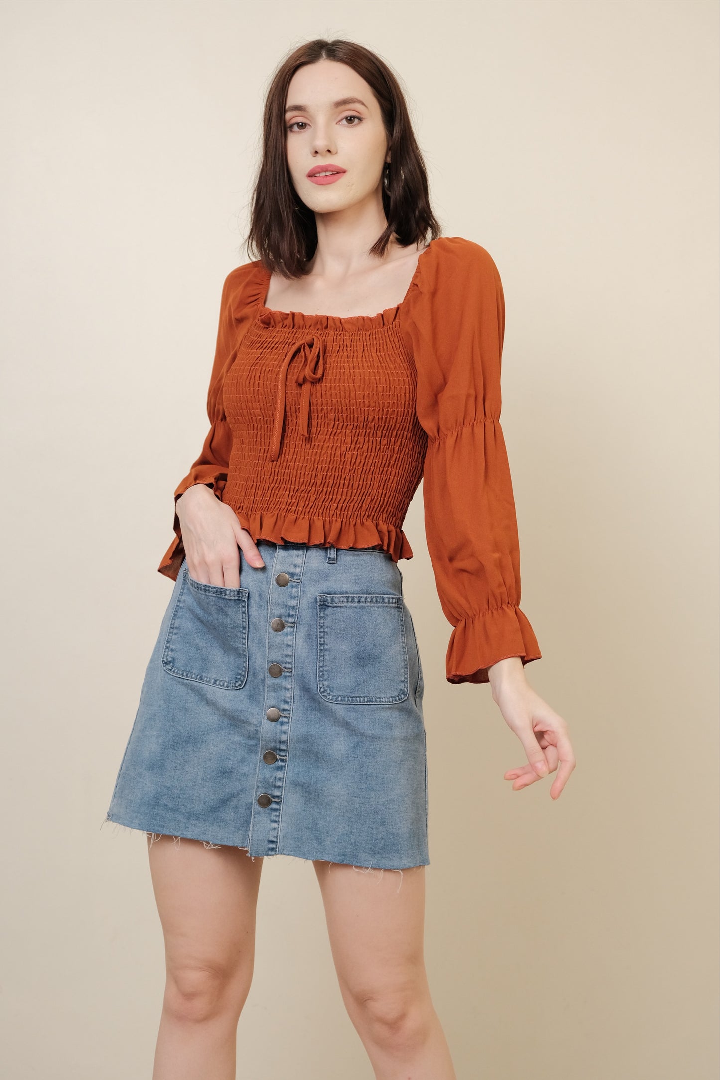 SARAH TOP IN RUST