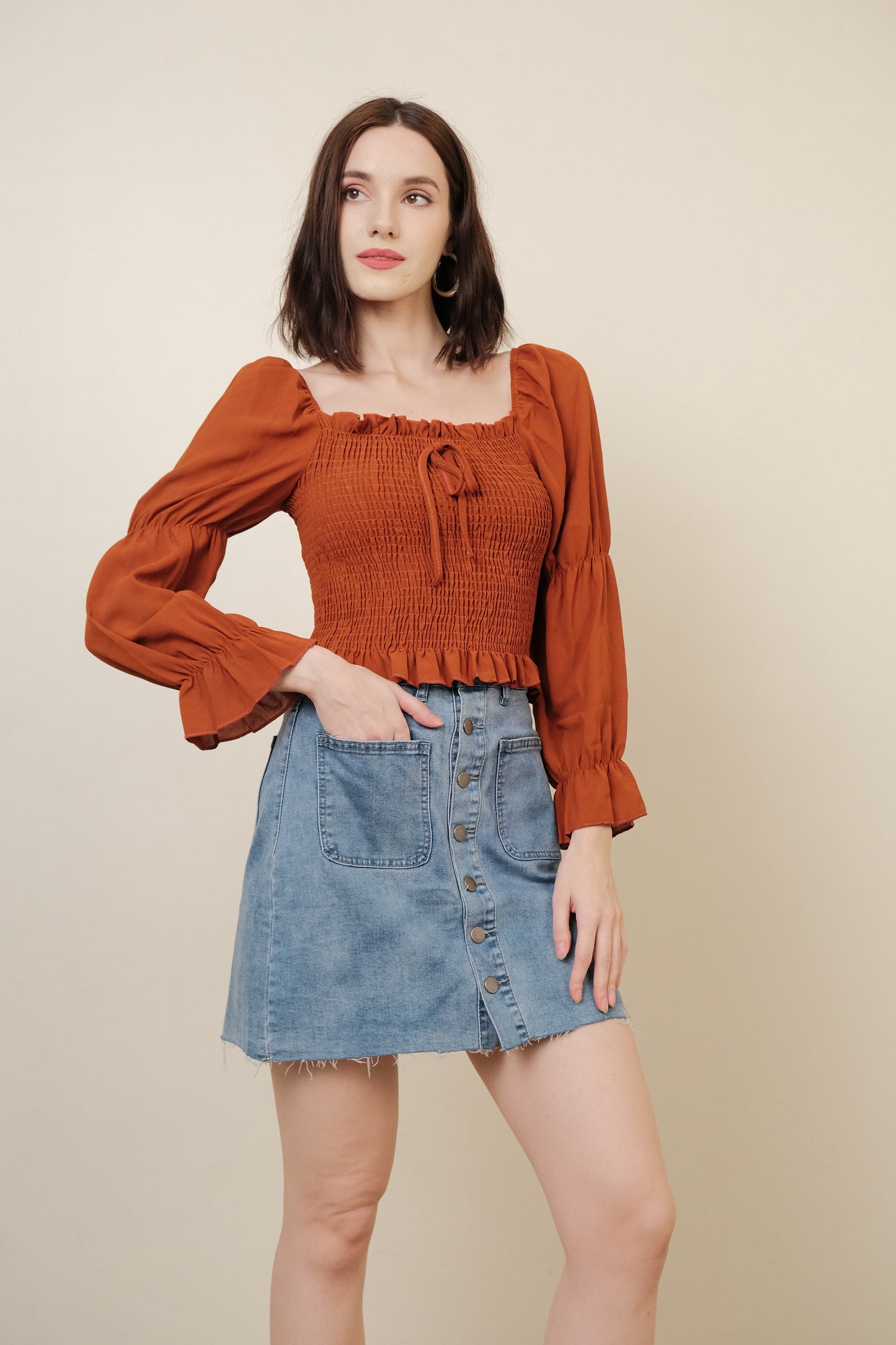 SARAH TOP IN RUST