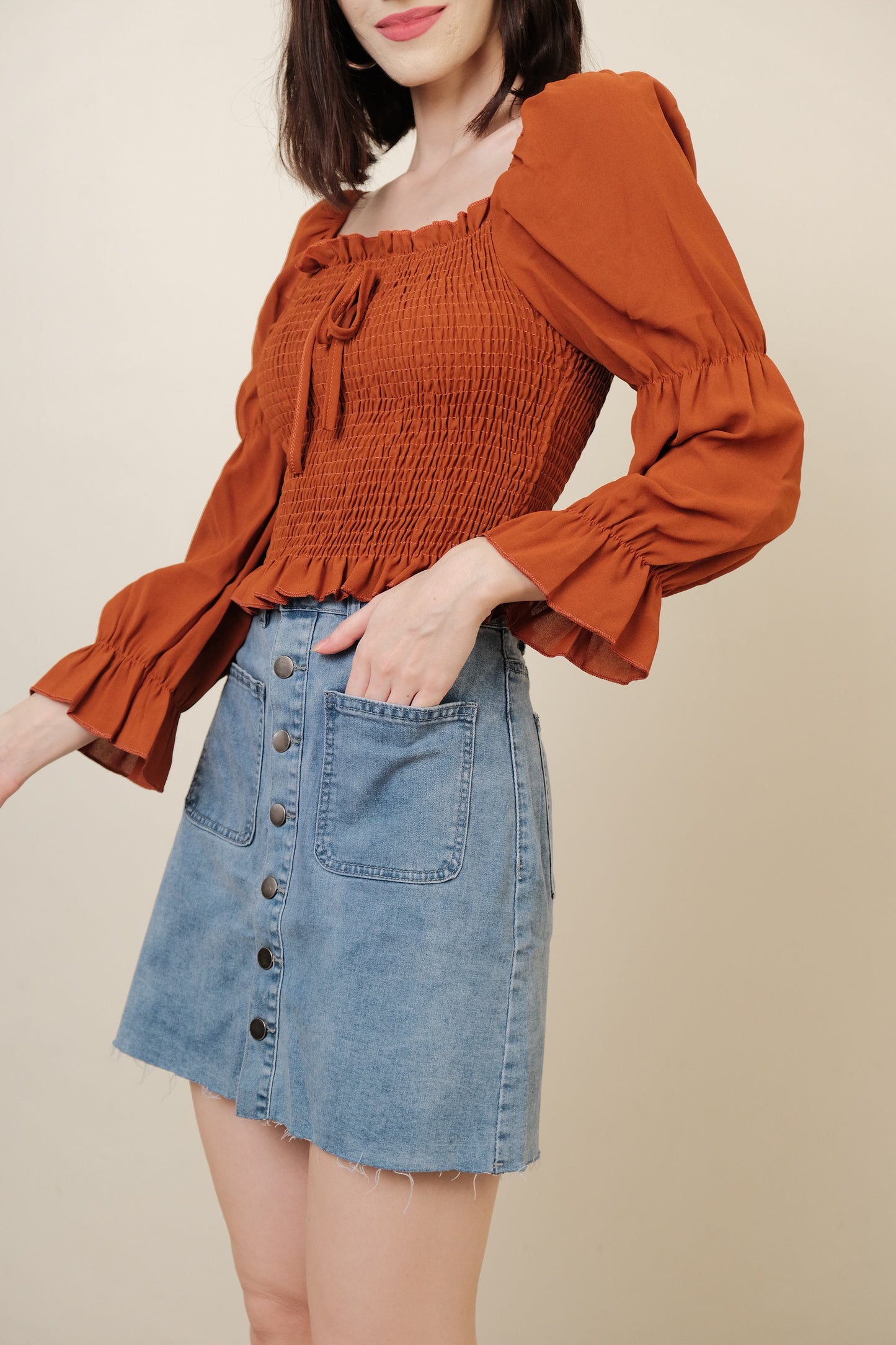 SARAH TOP IN RUST