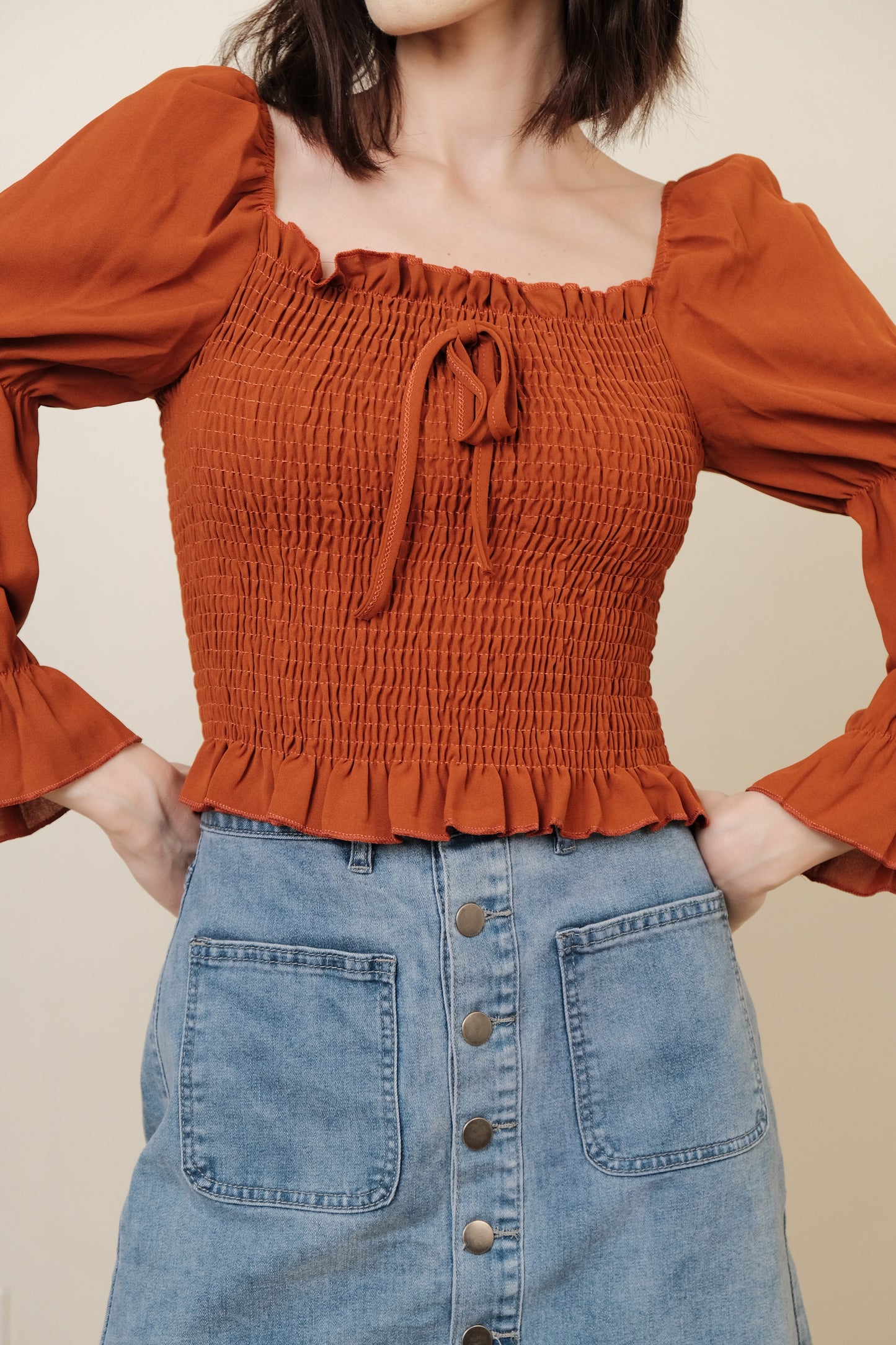 SARAH TOP IN RUST