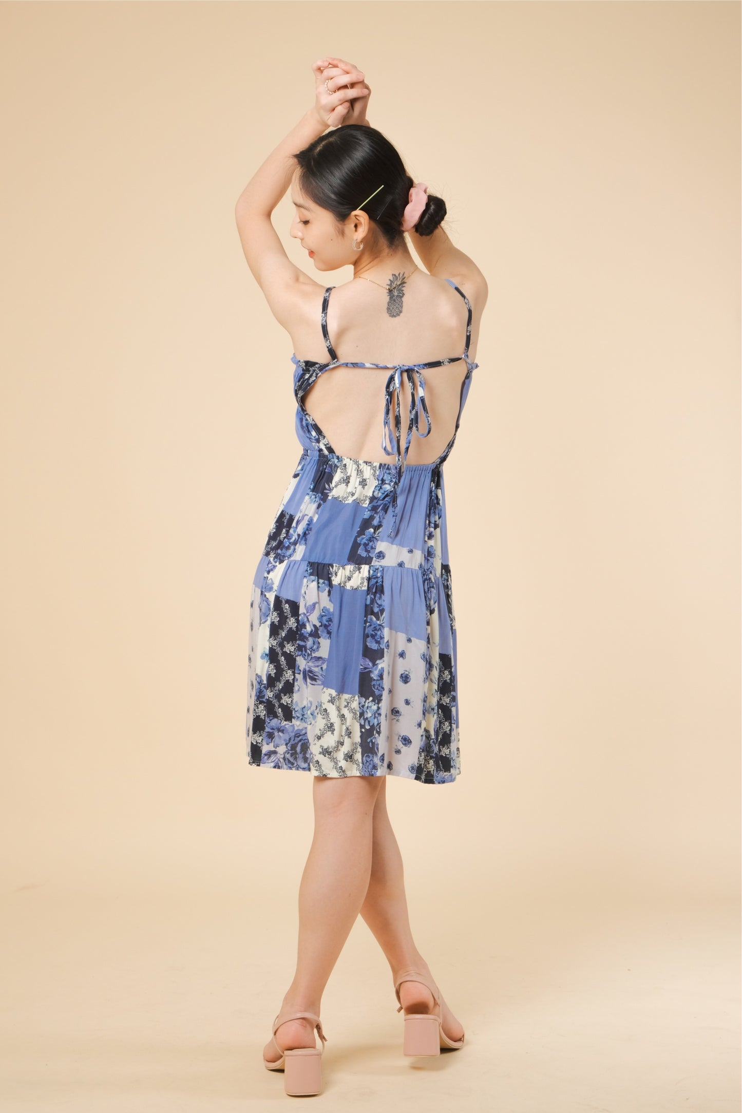 ERIN DRESS IN BLUE PATCH