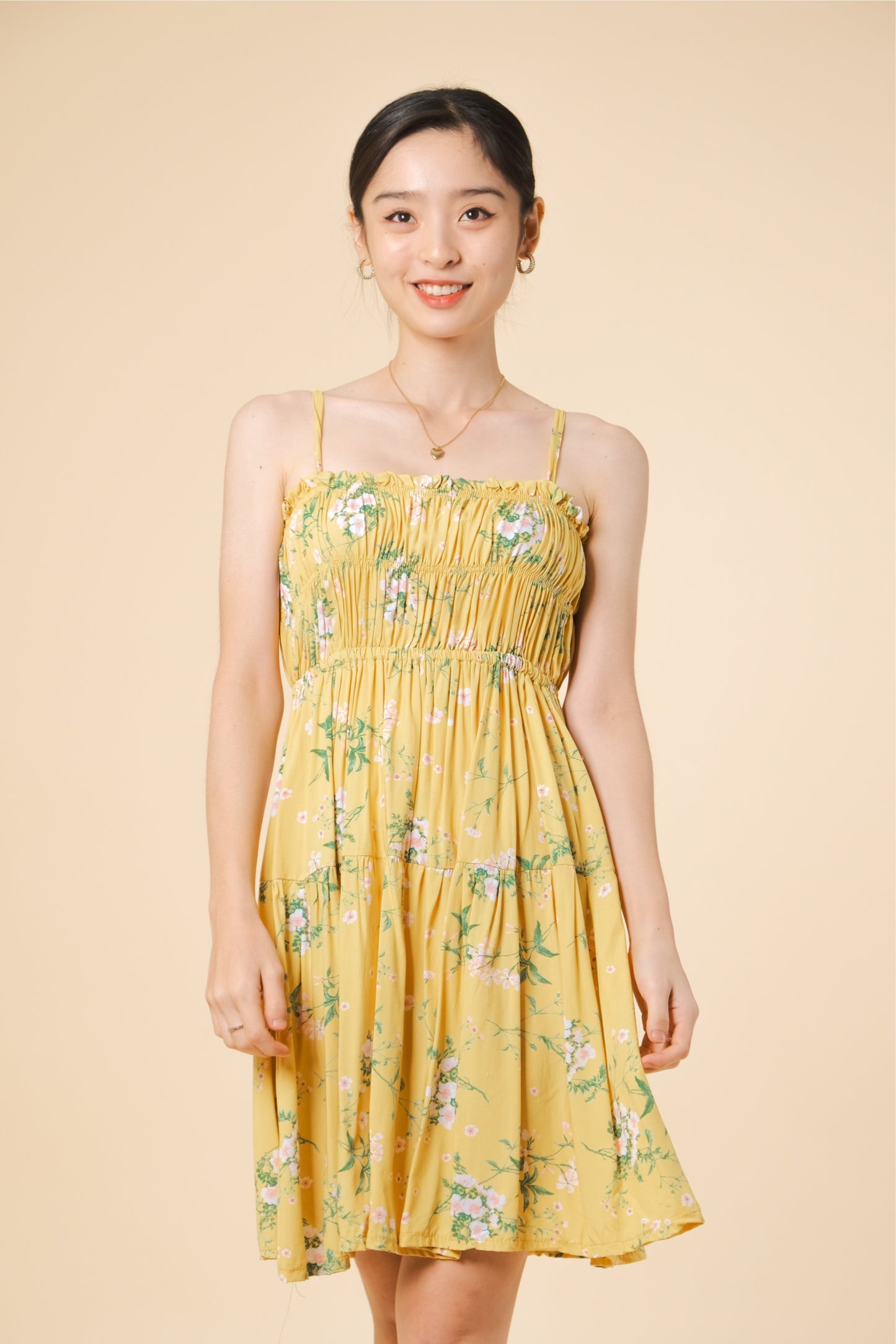 ERIN DRESS IN YELLOW MUSTARD