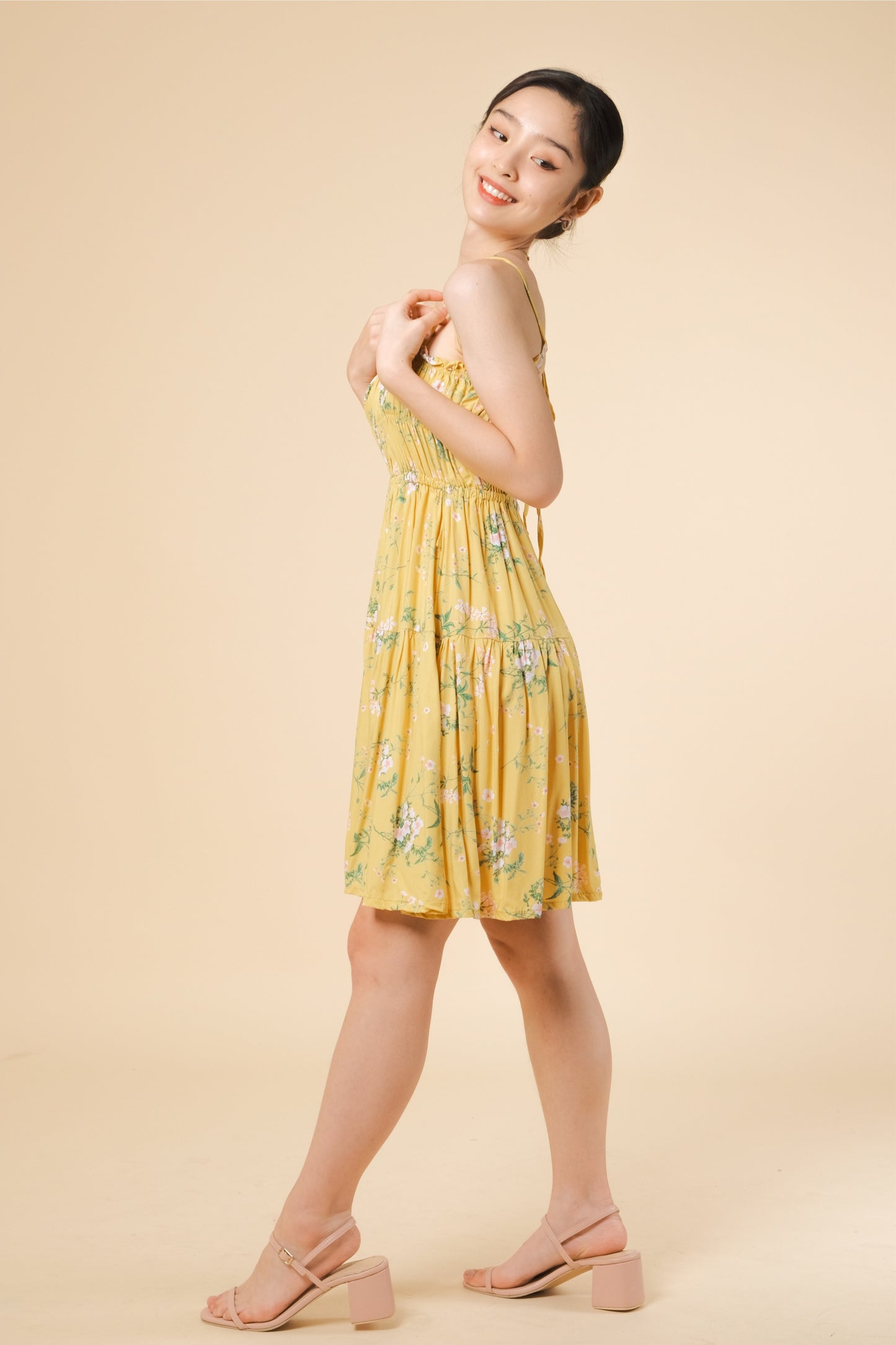 ERIN DRESS IN YELLOW MUSTARD
