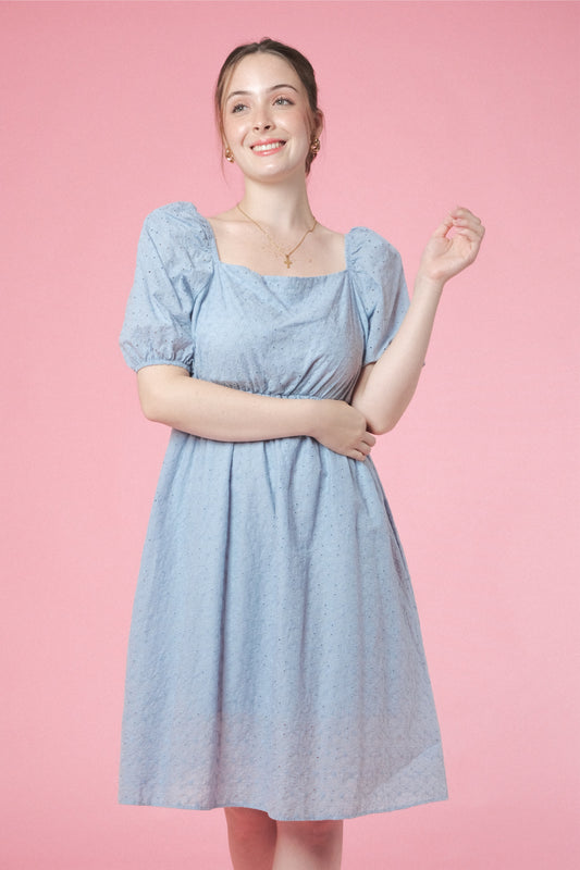 EMILIA DRESS IN BABY BLUE