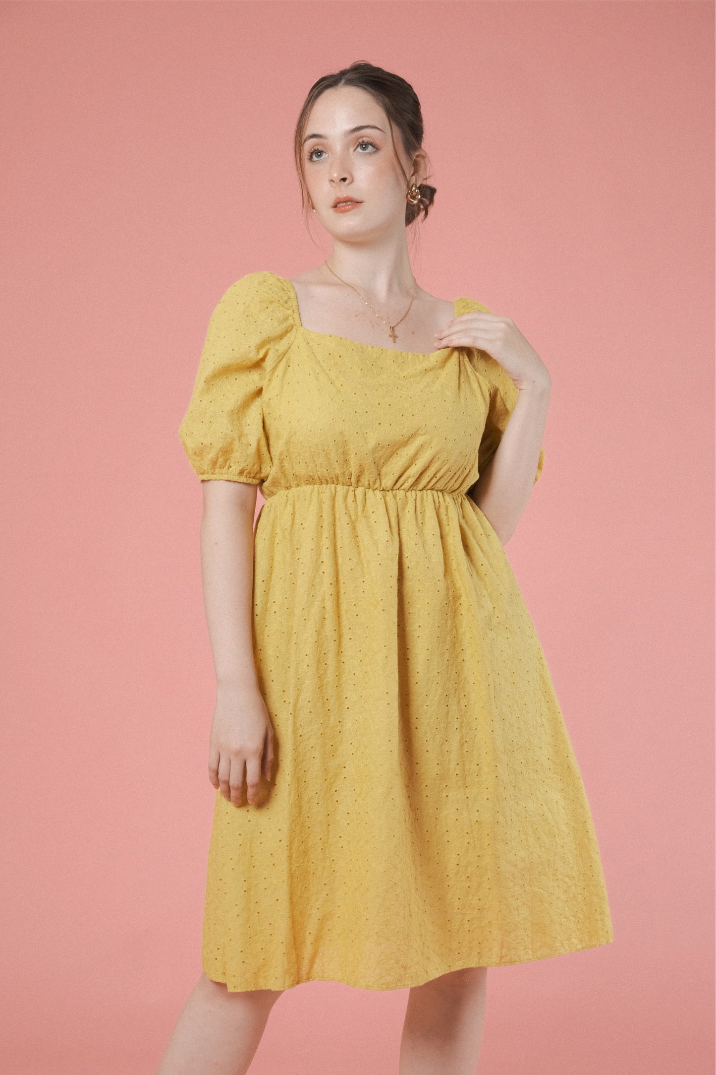 EMILIA DRESS IN YELLOW MUSTARD