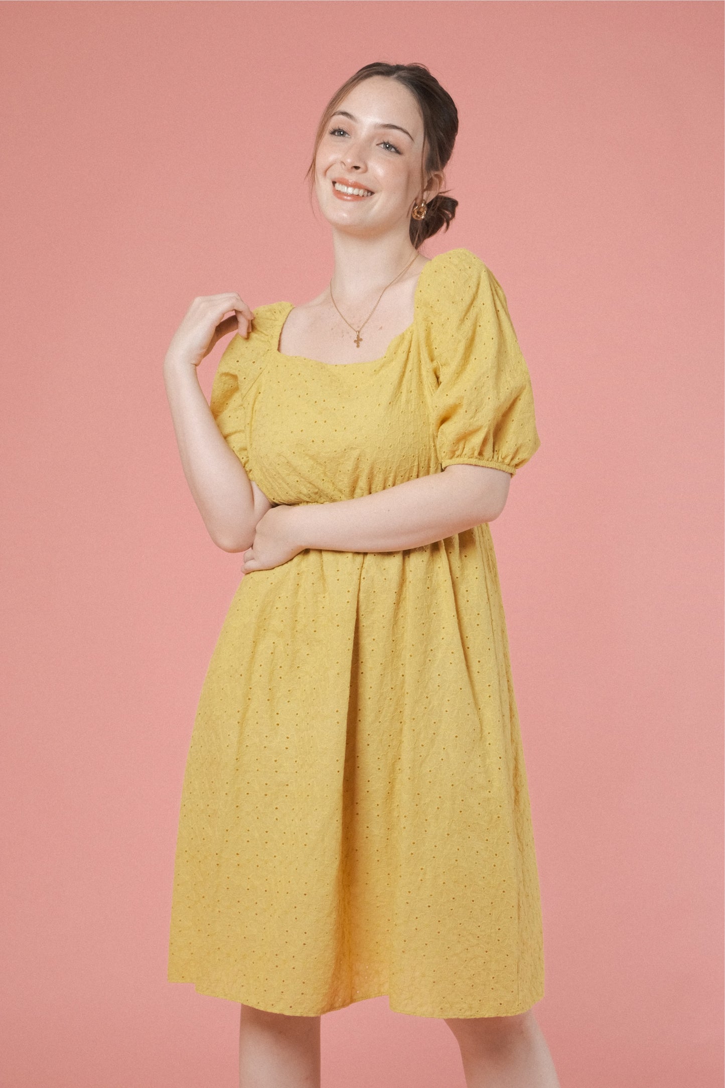 EMILIA DRESS IN YELLOW MUSTARD