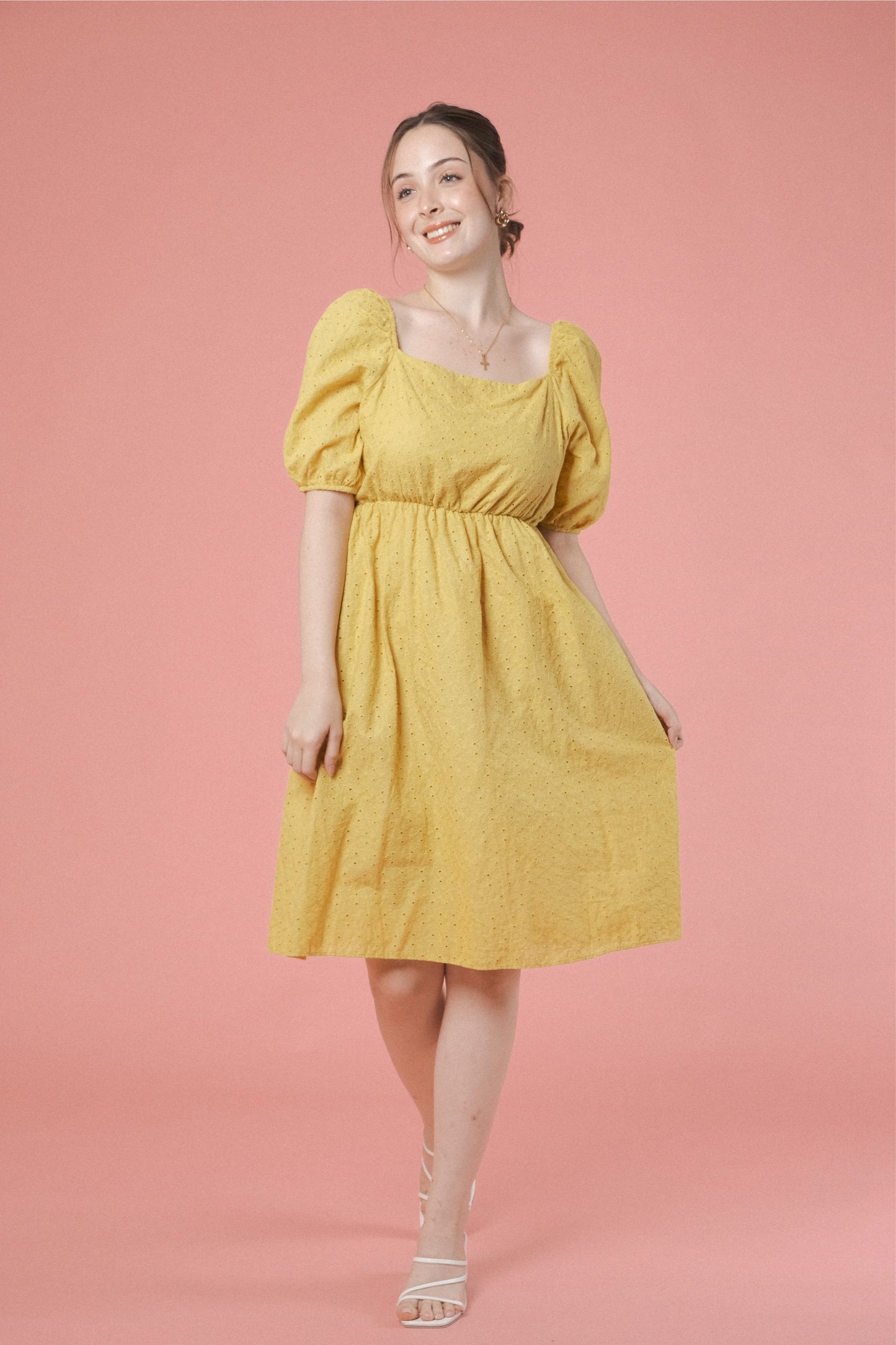 EMILIA DRESS IN YELLOW MUSTARD