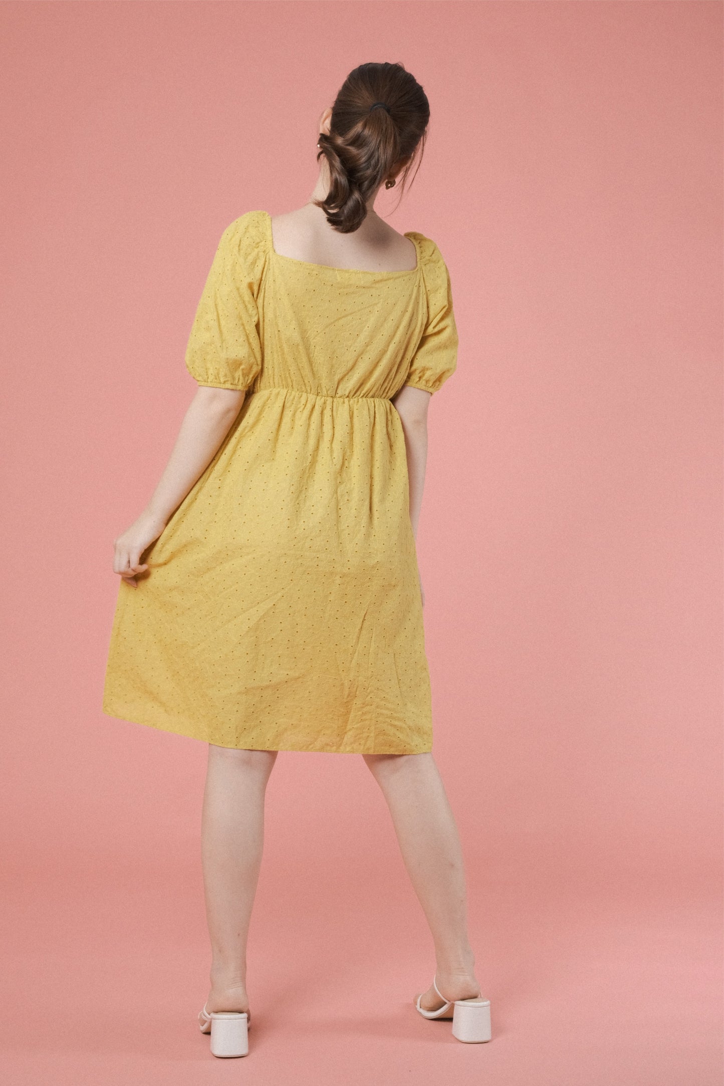 EMILIA DRESS IN YELLOW MUSTARD