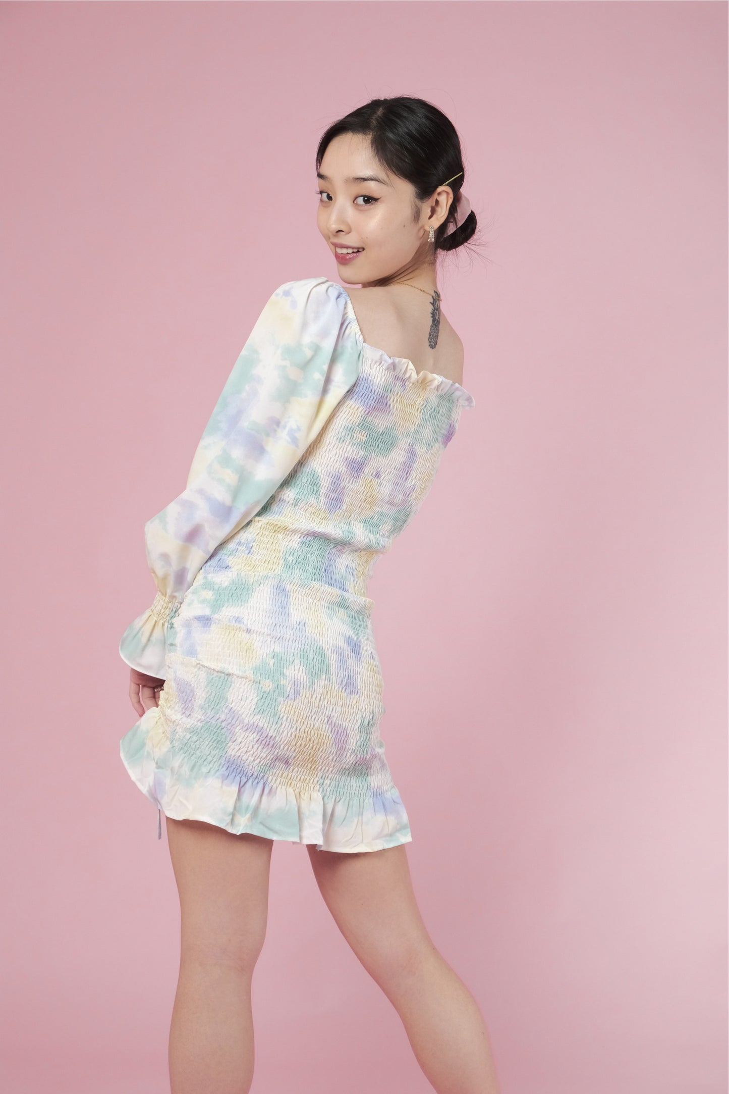 KYRA BODYCON DRESS IN TIE DYE