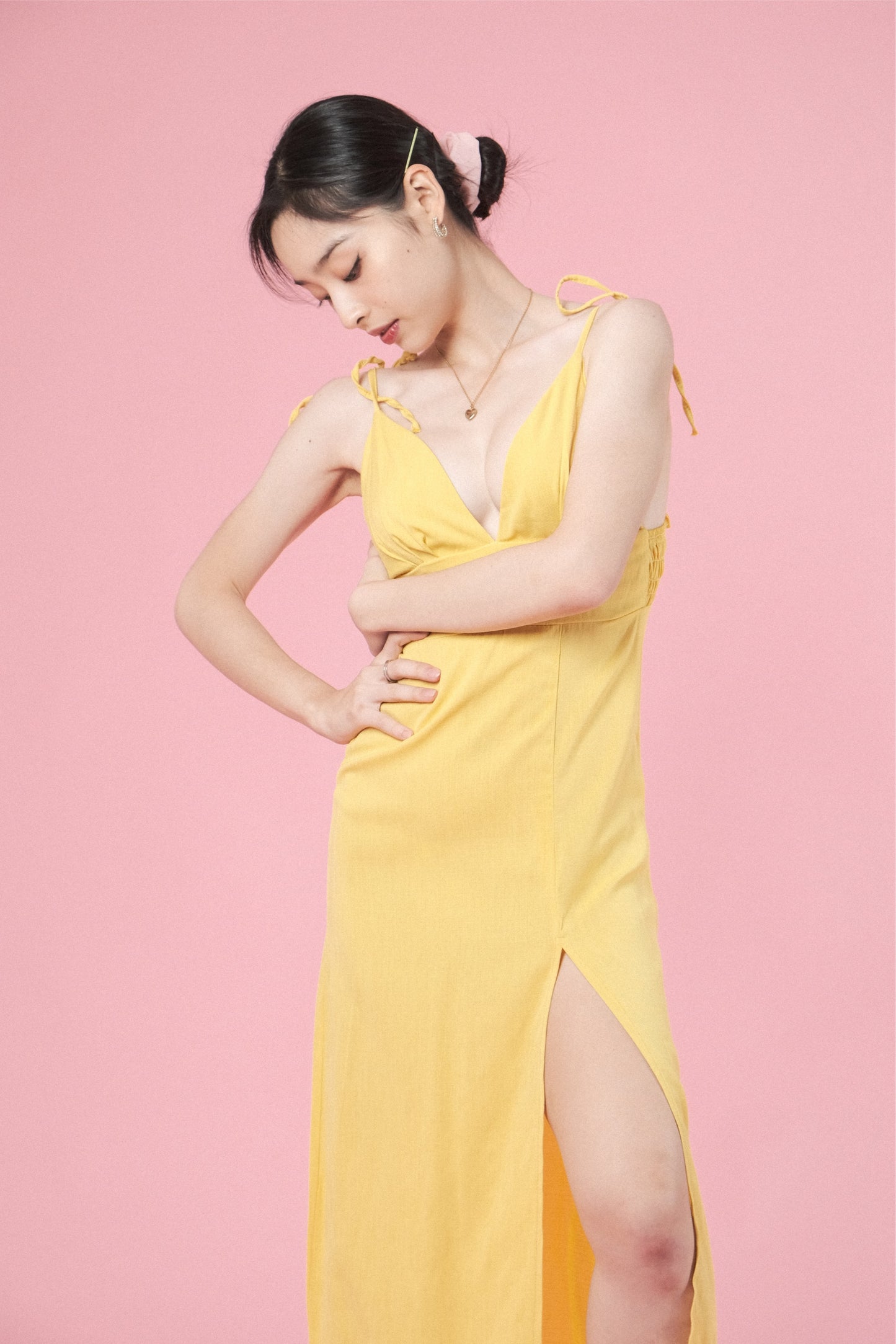 KENZIE DRESS IN COOL YELLOW