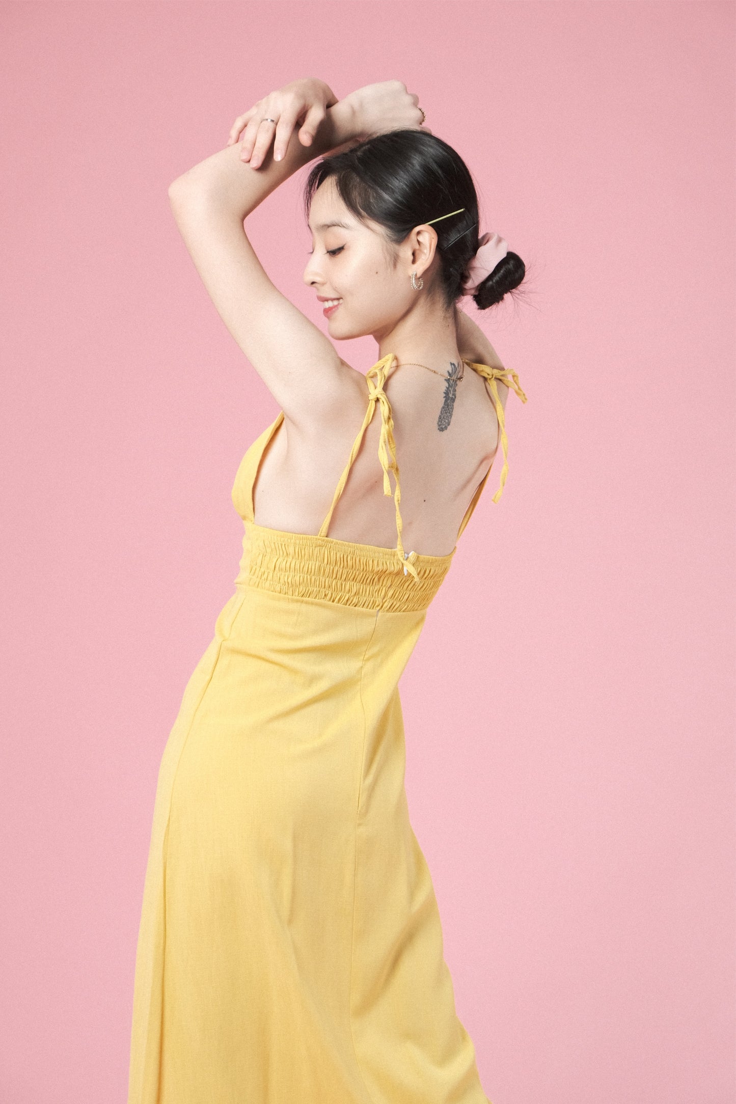 KENZIE DRESS IN COOL YELLOW