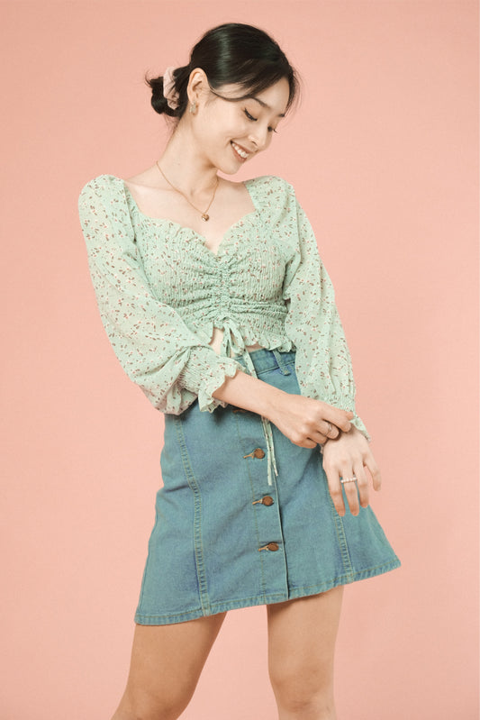 NATALIE TOP IN TEAL