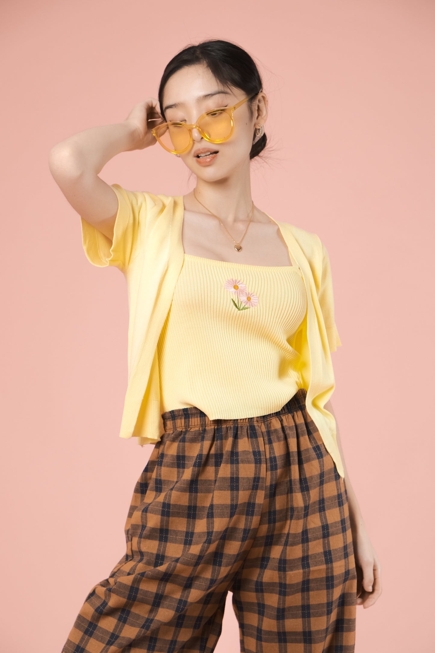 JOLIE CAMI & CARDI SET IN LIGHT YELLOW