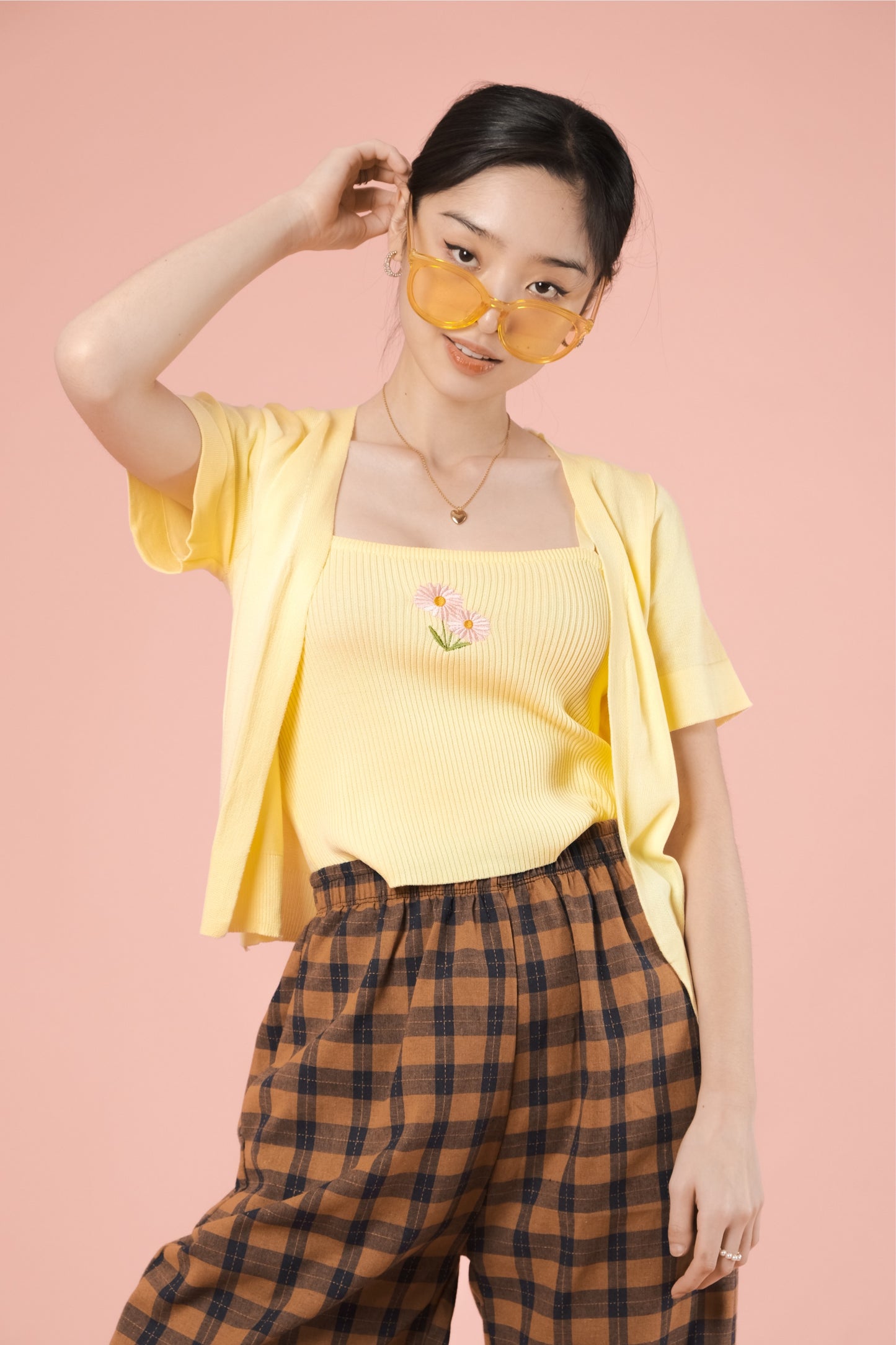 JOLIE CAMI & CARDI SET IN LIGHT YELLOW