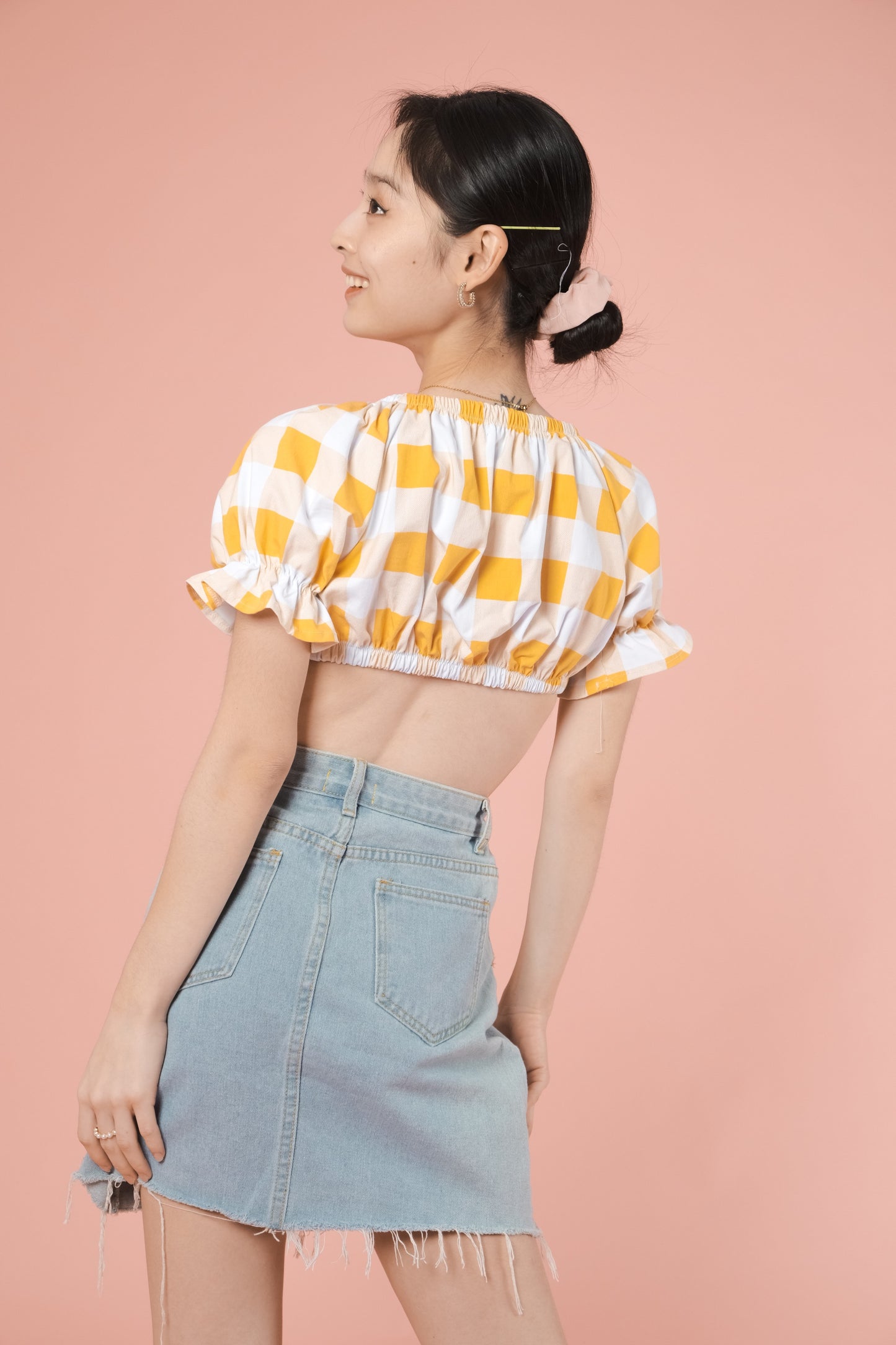 SKYLAR CROP TOP IN YELLOW