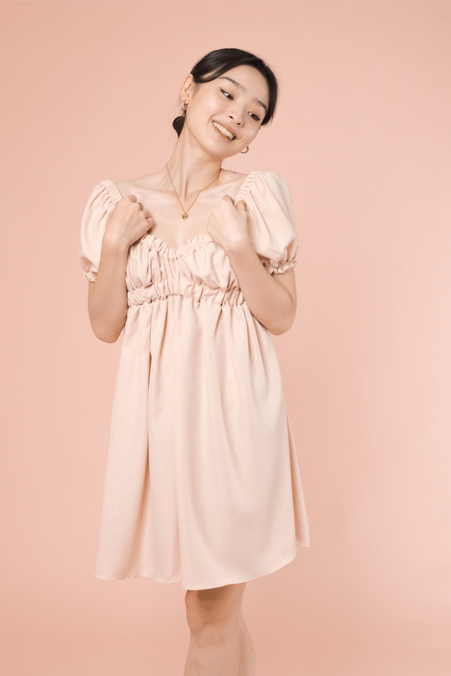 MAXINE DRESS IN NUDE PINK