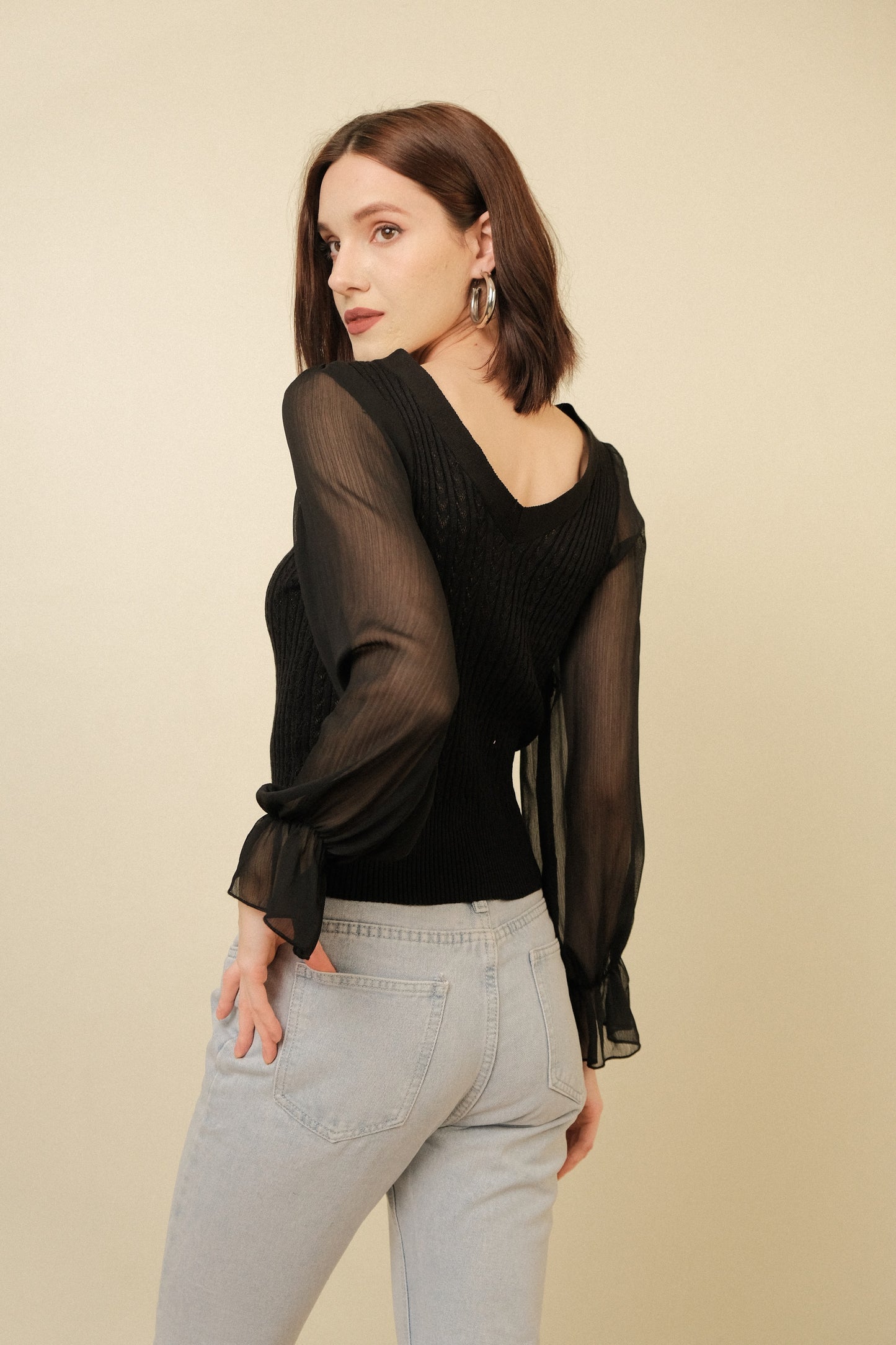 CURTIS TOP IN BLACK