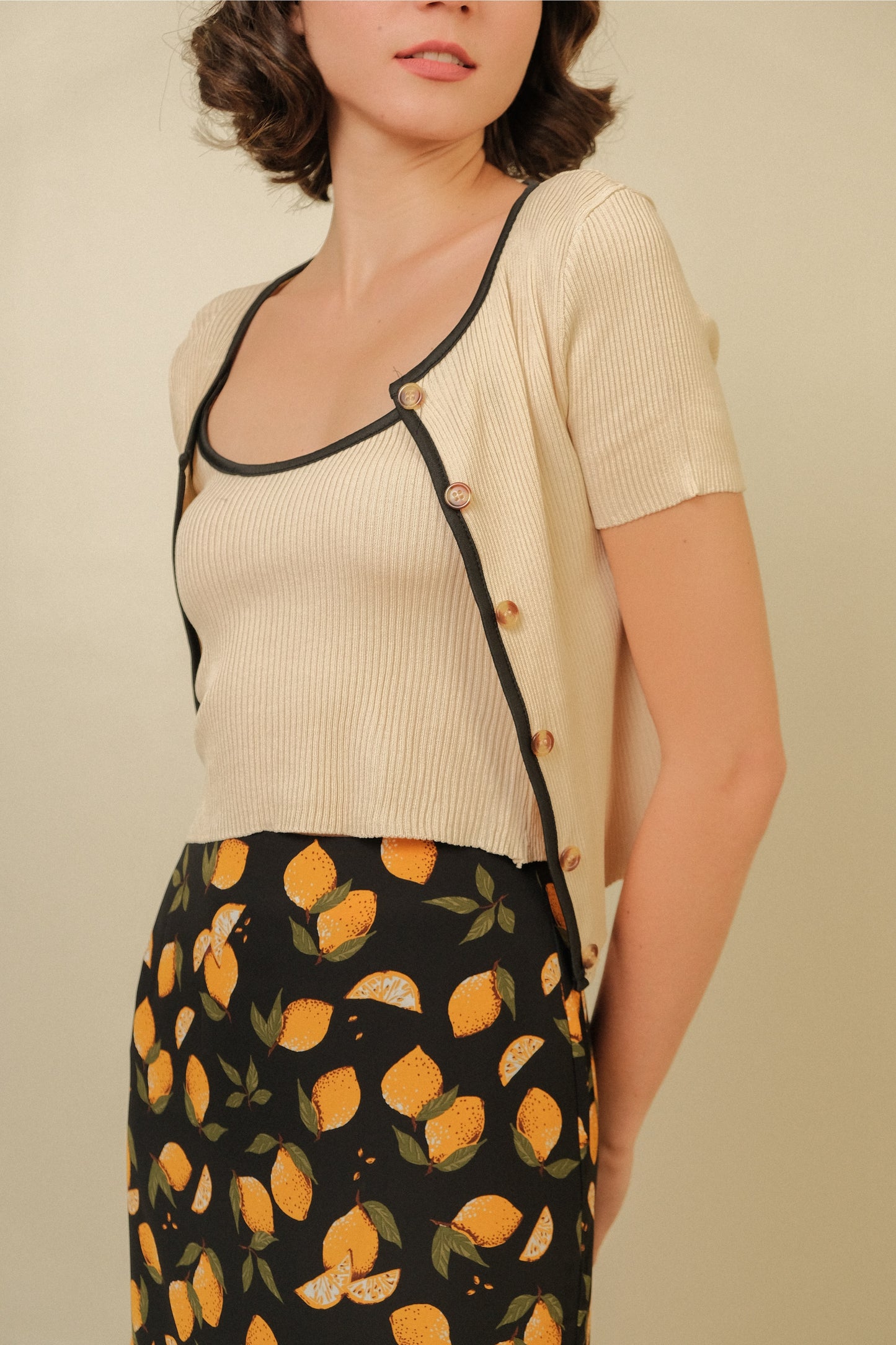 MISSY CAMI AND CARDIGAN SET IN BEIGE