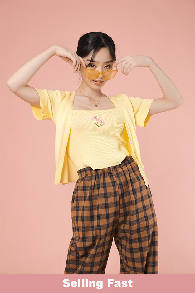 JOLIE CAMI & CARDI SET IN LIGHT YELLOW