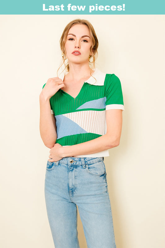 MELLY TOP IN GREEN