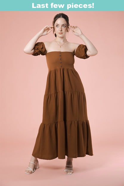 MILA DRESS IN RUST