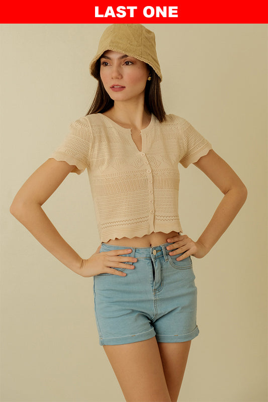 YASMINE TOP IN BEIGE