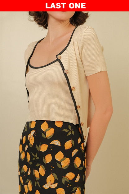 MISSY CAMI AND CARDIGAN SET IN BEIGE