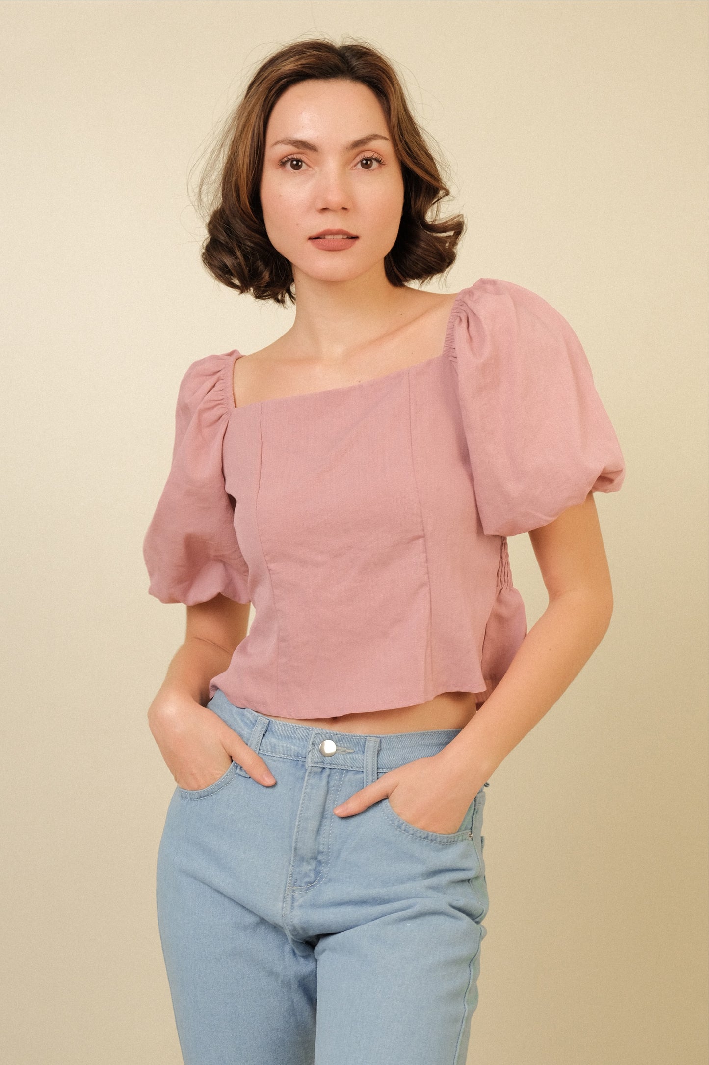 GENEVIEVE TOP IN PINK