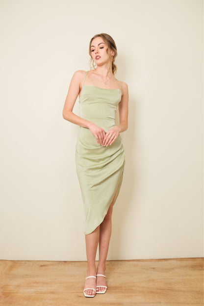 CYRENE DRESS IN OLIVE