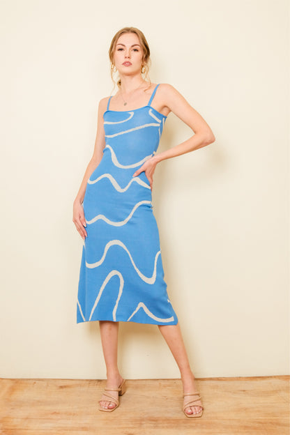 MENCHI DRESS IN ELECTRIC BLUE