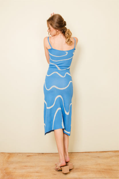 MENCHI DRESS IN ELECTRIC BLUE