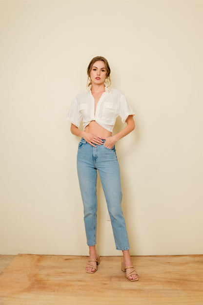 VELLY TOP IN WHITE