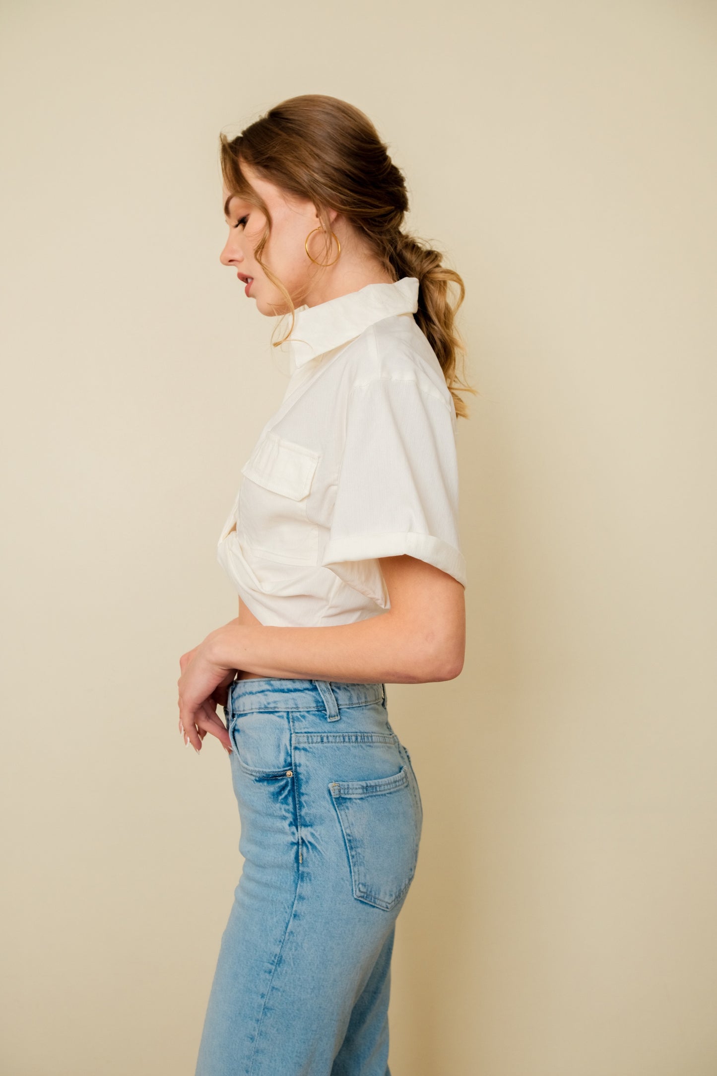 VELLY TOP IN WHITE