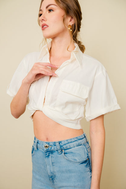 VELLY TOP IN WHITE