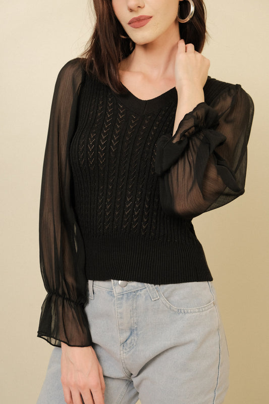 CURTIS TOP IN BLACK