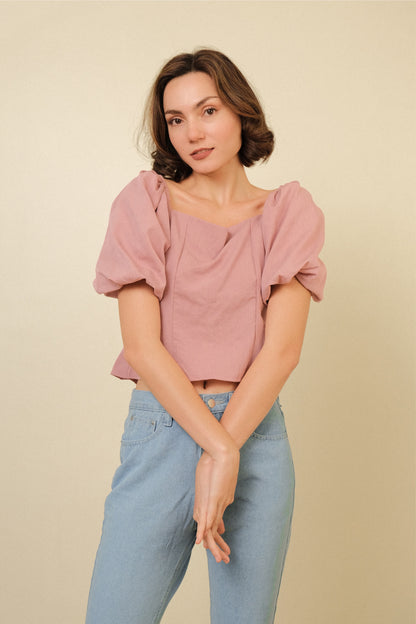 GENEVIEVE TOP IN PINK
