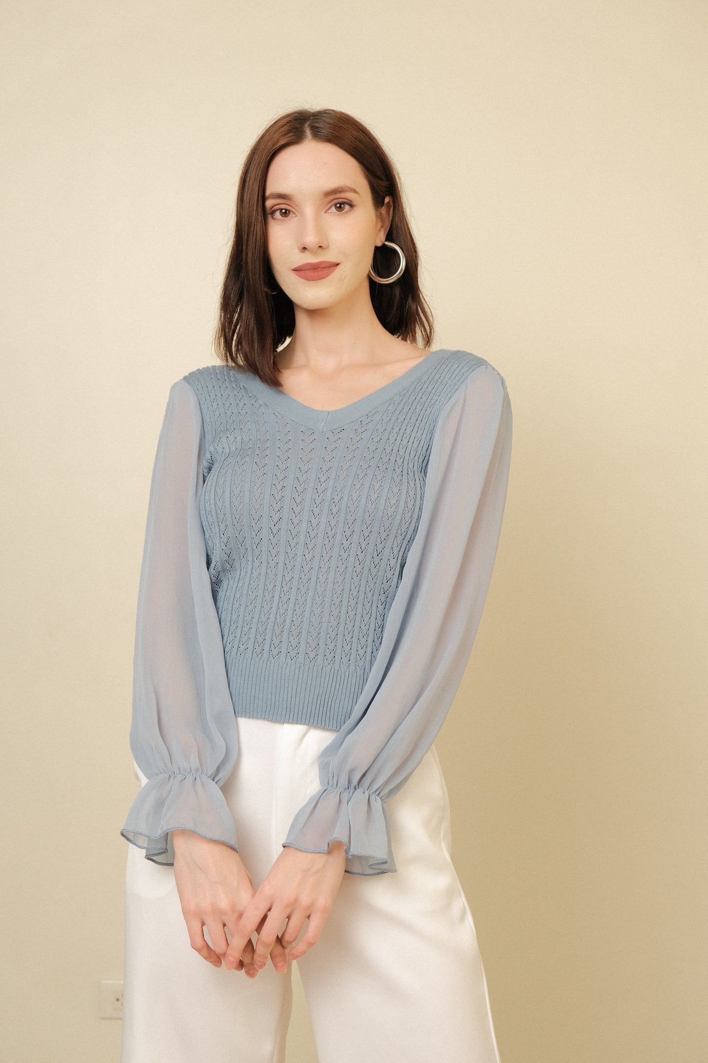 CURTIS TOP IN BLUE
