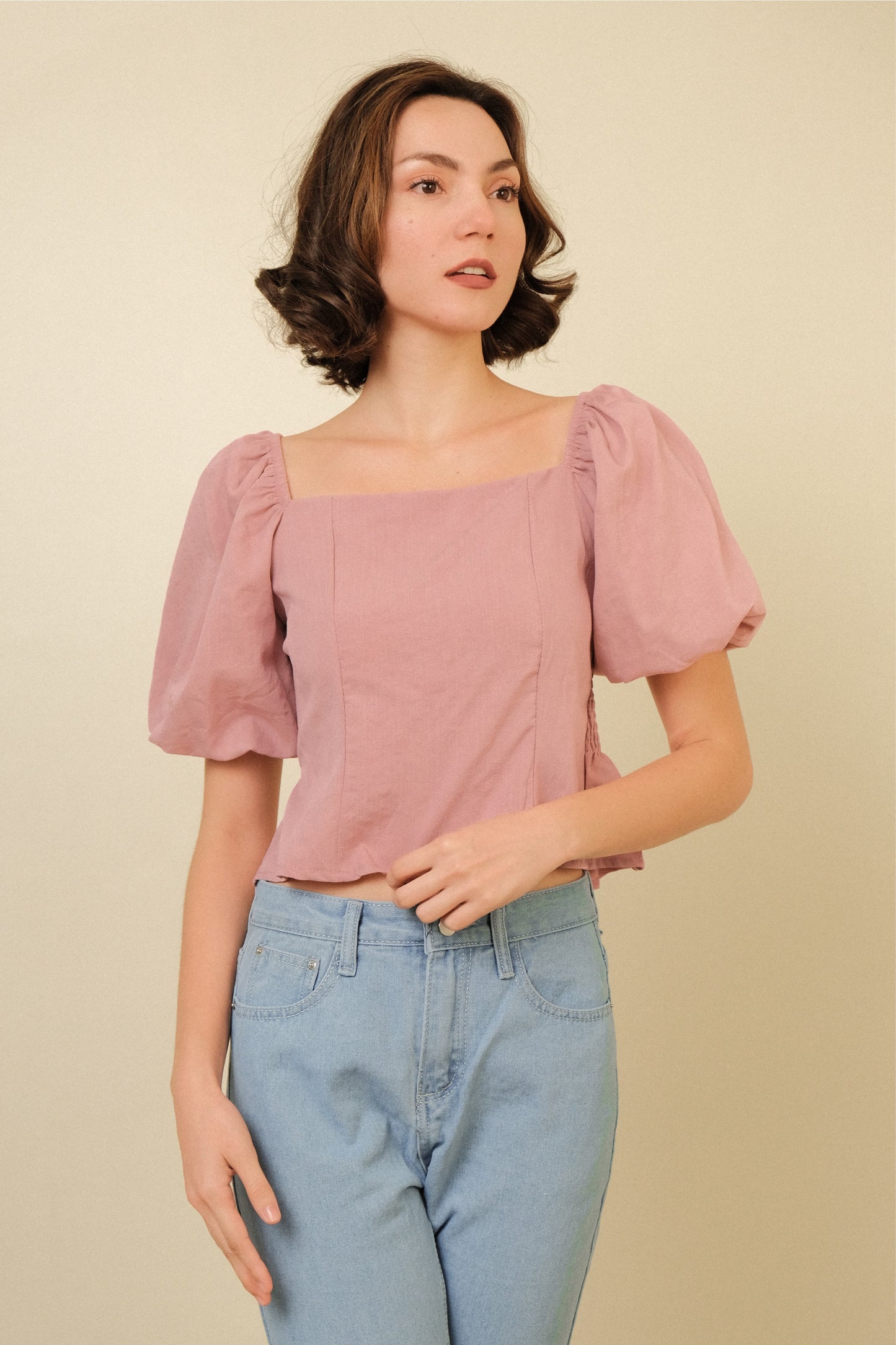 GENEVIEVE TOP IN PINK