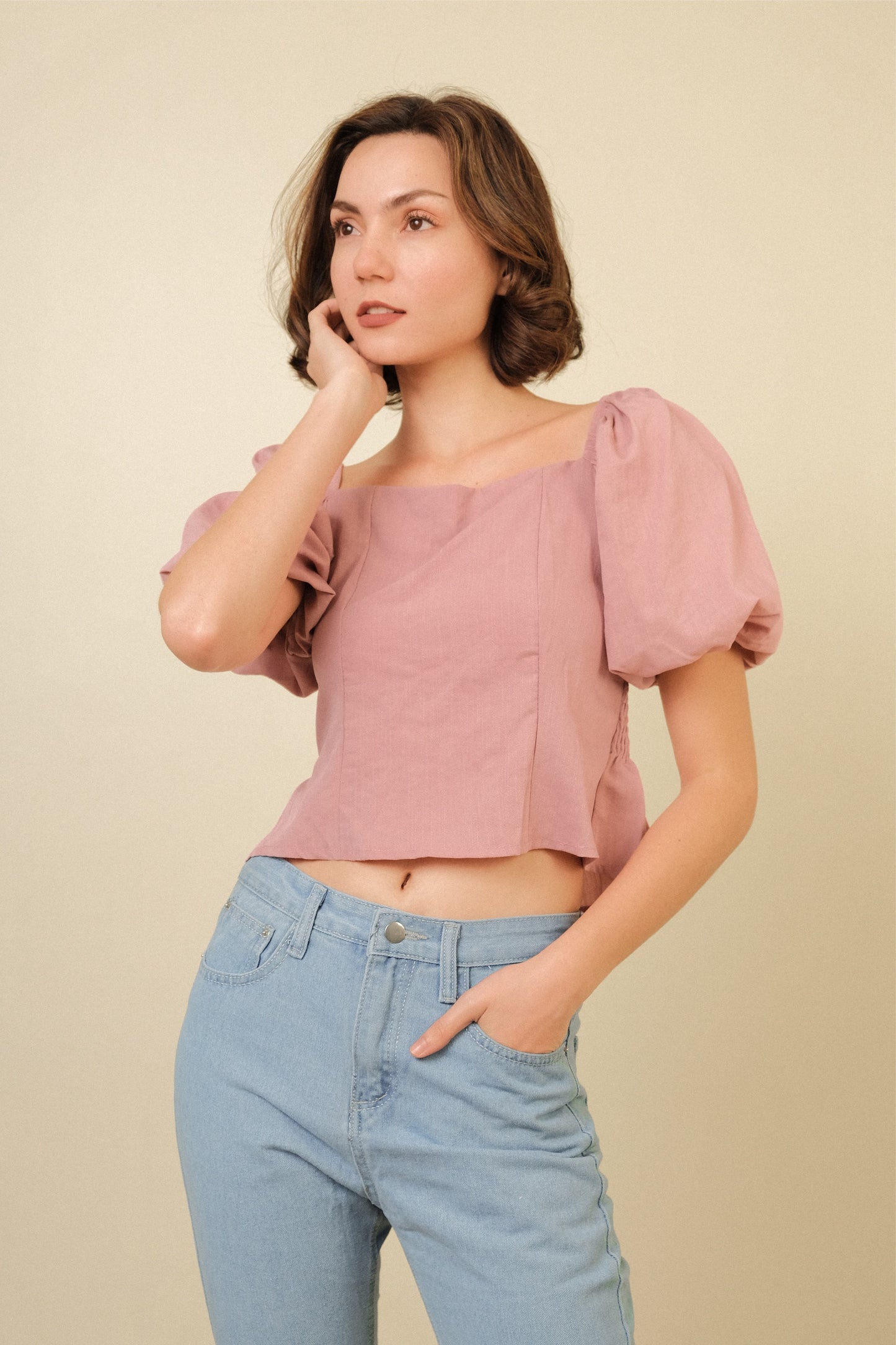 GENEVIEVE TOP IN PINK